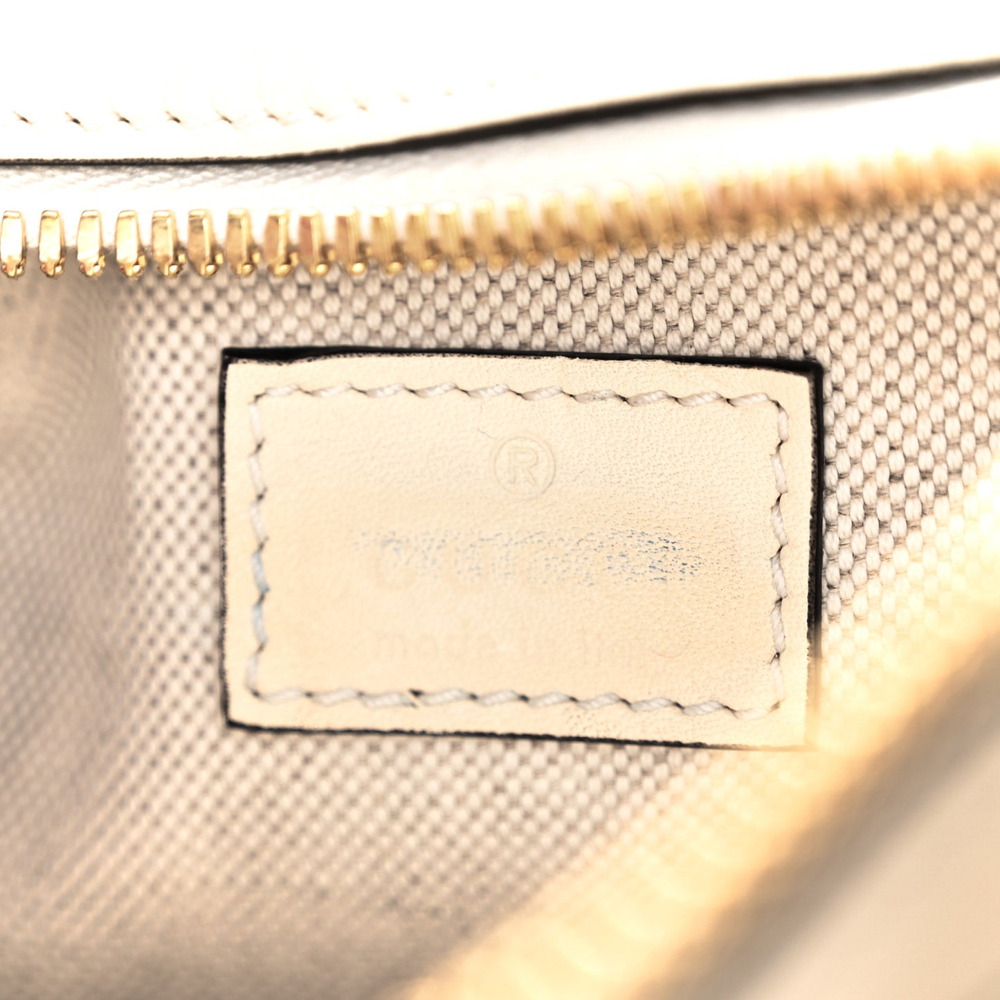 Aria Calfskin Web Small Attache Shoulder Bag White