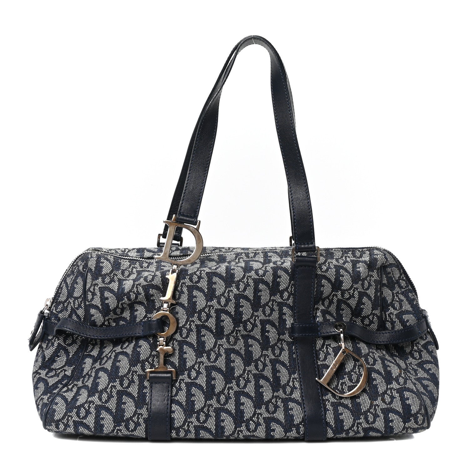 Christian Dior Denim Monogram Charms Shoulder Bag Blue 1766372