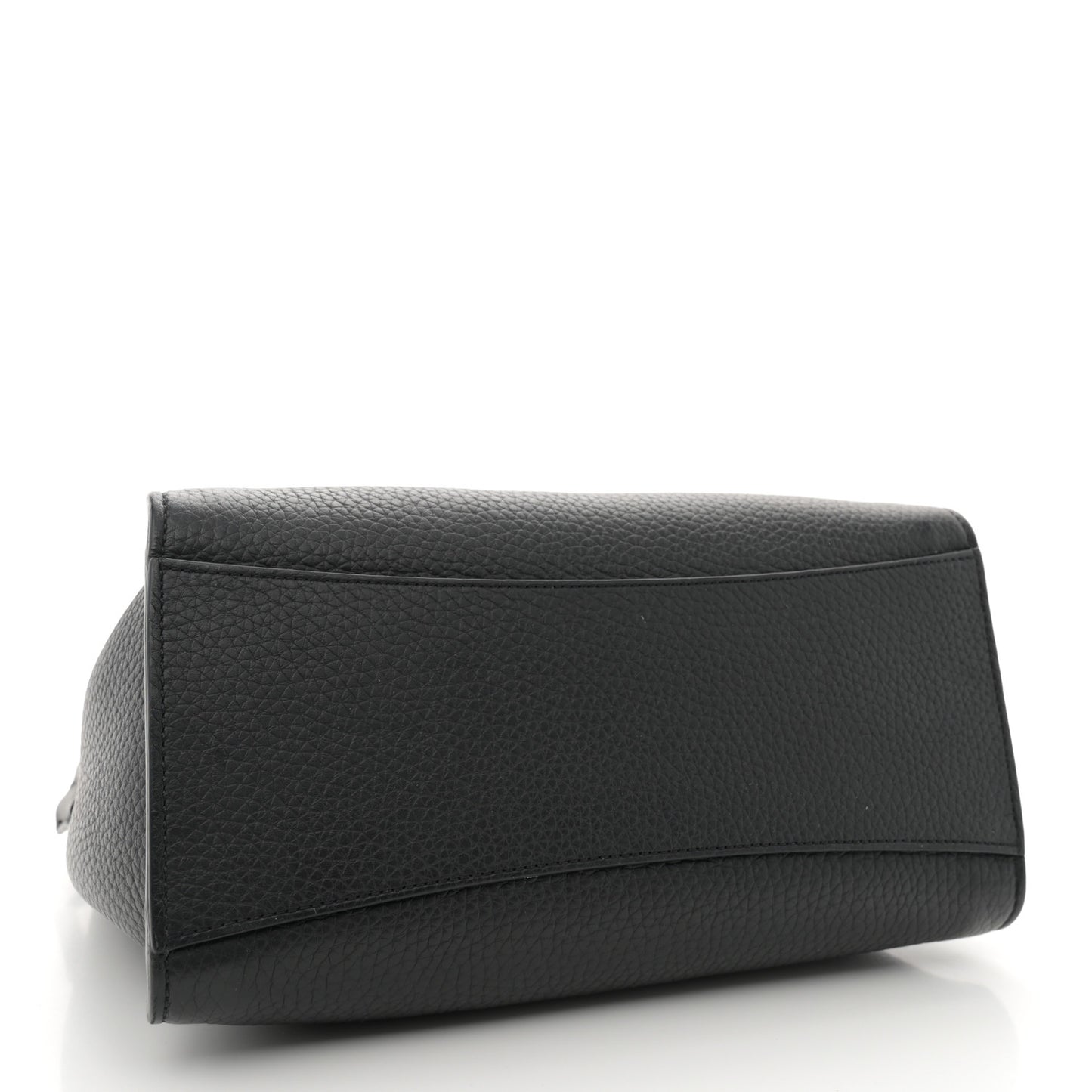 Heavy Grain Small Iris Tote Black