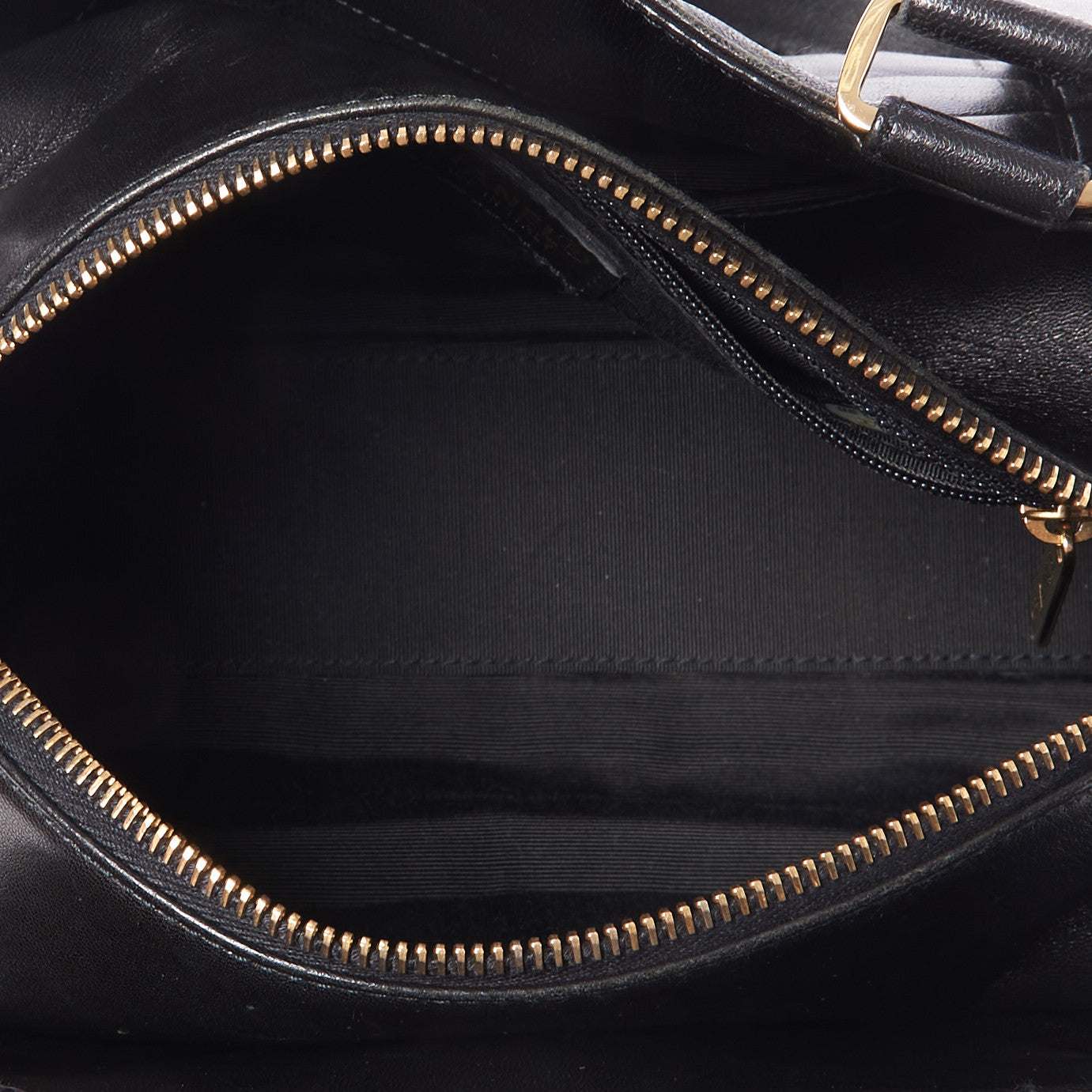 Lambskin Chocolate Bar Quilted CC Shoulder Bag Black