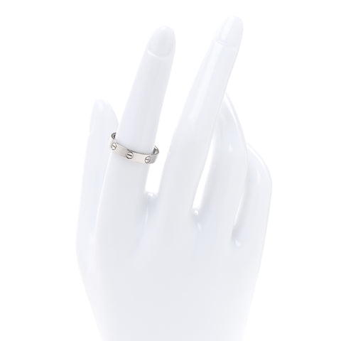 18K White Gold 3.5mm LOVE Wedding Band Ring 54 7