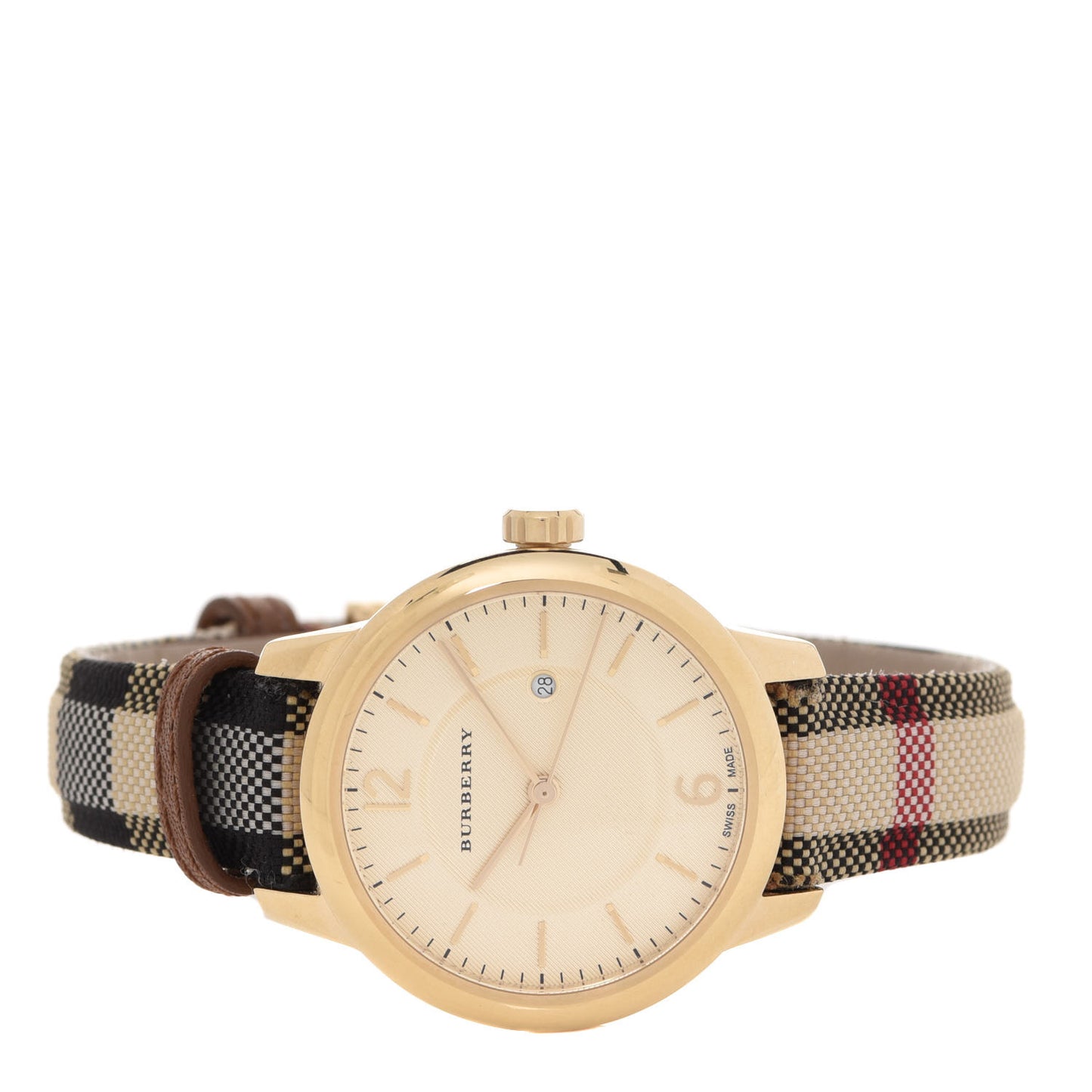Stainless Steel Calfskin 32mm Quartz Watch Beige BU10104