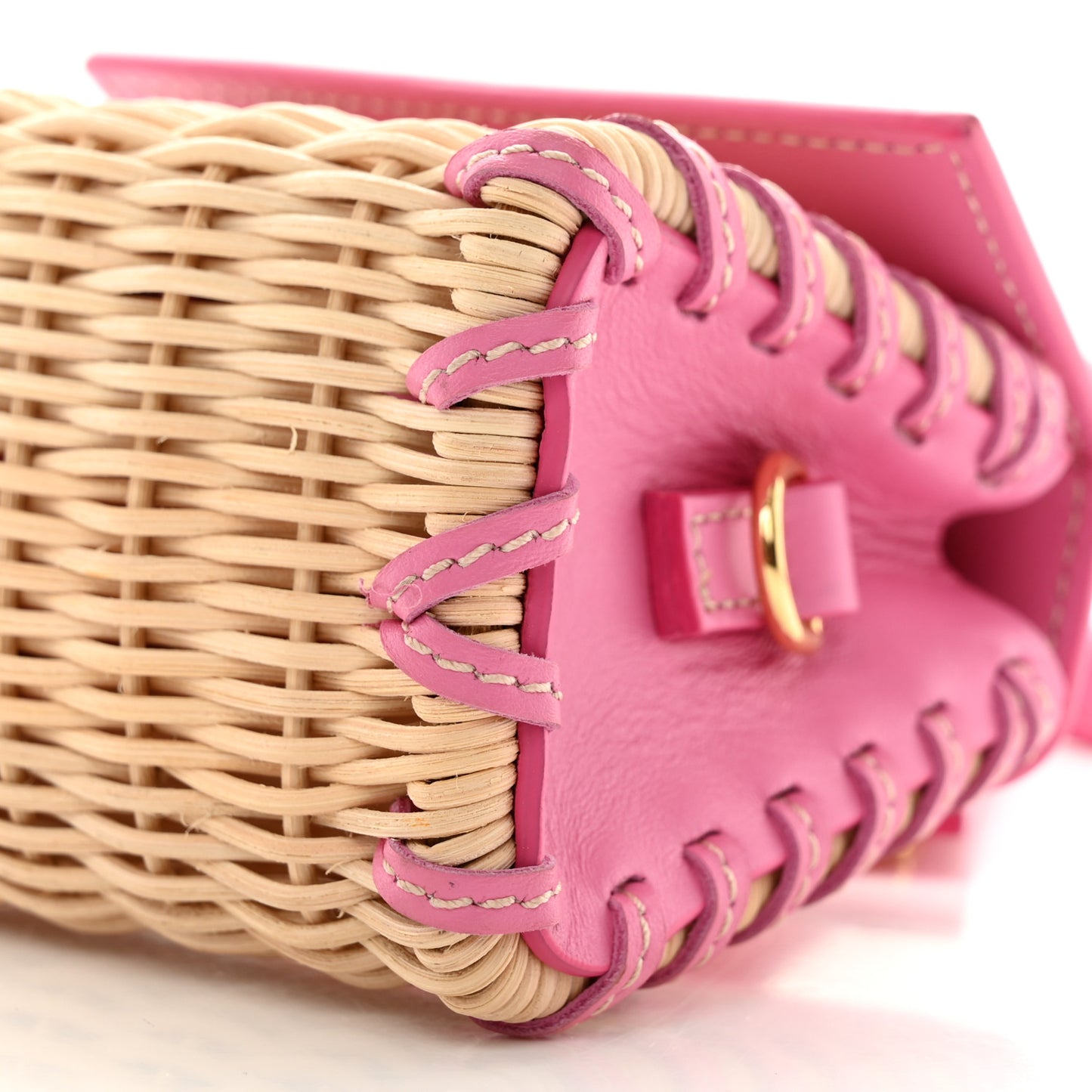 Smooth Calfskin Wicker Le Chiquito Pink