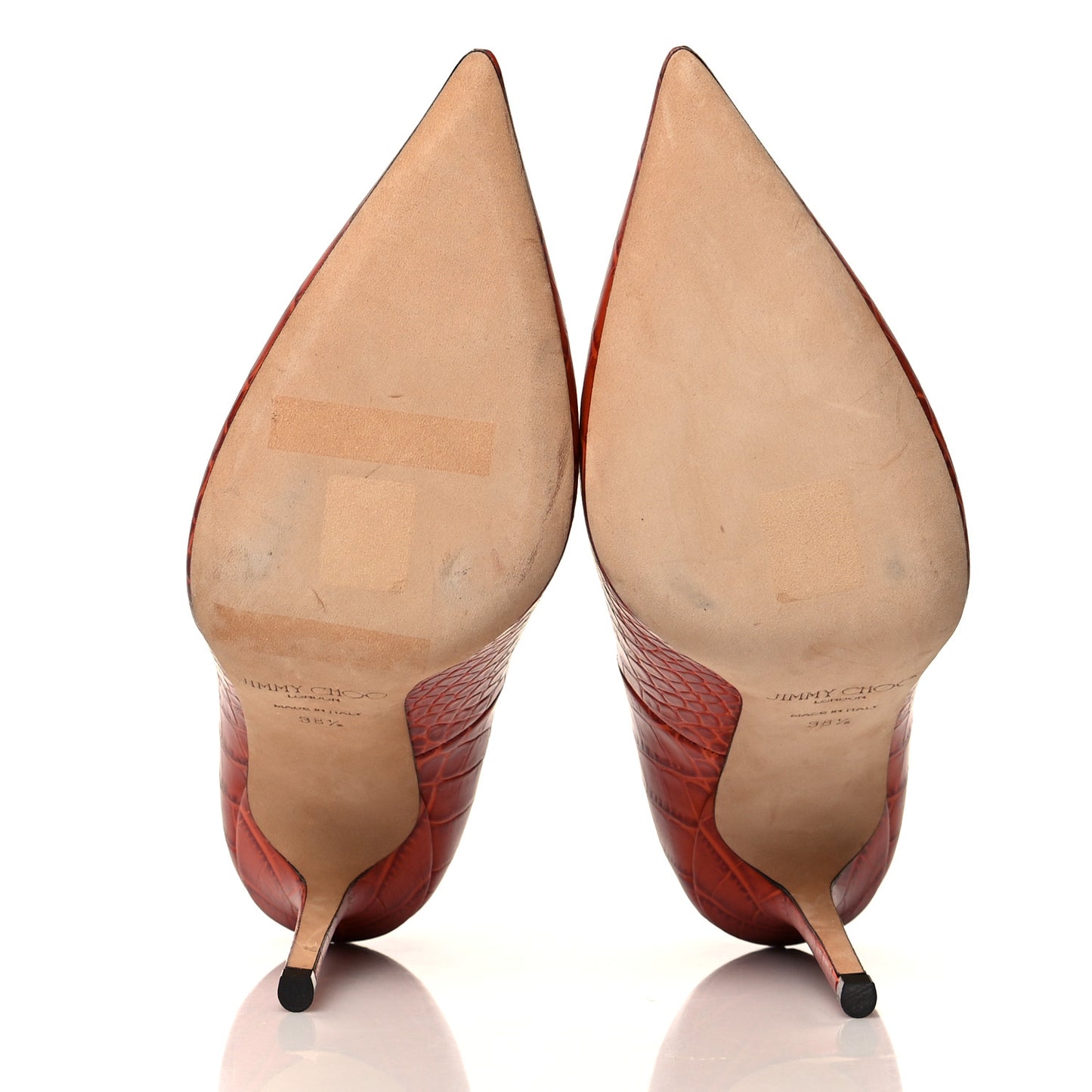 Crocodile Embossed Calfskin Love 100 Pump 38.5 Cuoio