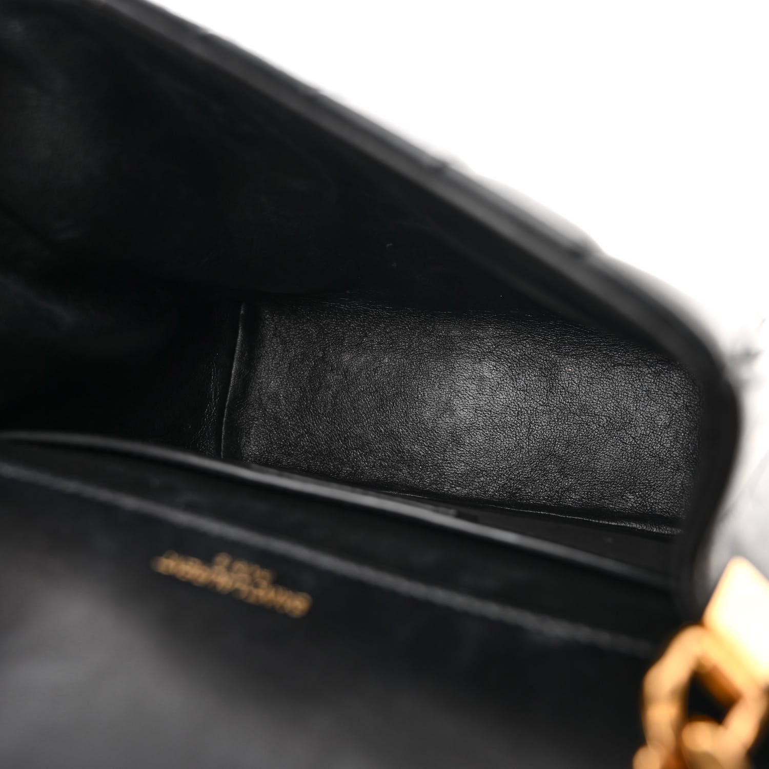 Saint Laurent Lambskin Matelasse Monogram Vicky Chain Wallet Black 5 of 15