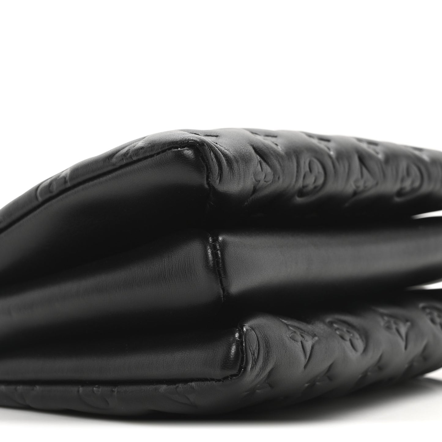 Lambskin Embossed Monogram Coussin PM Black