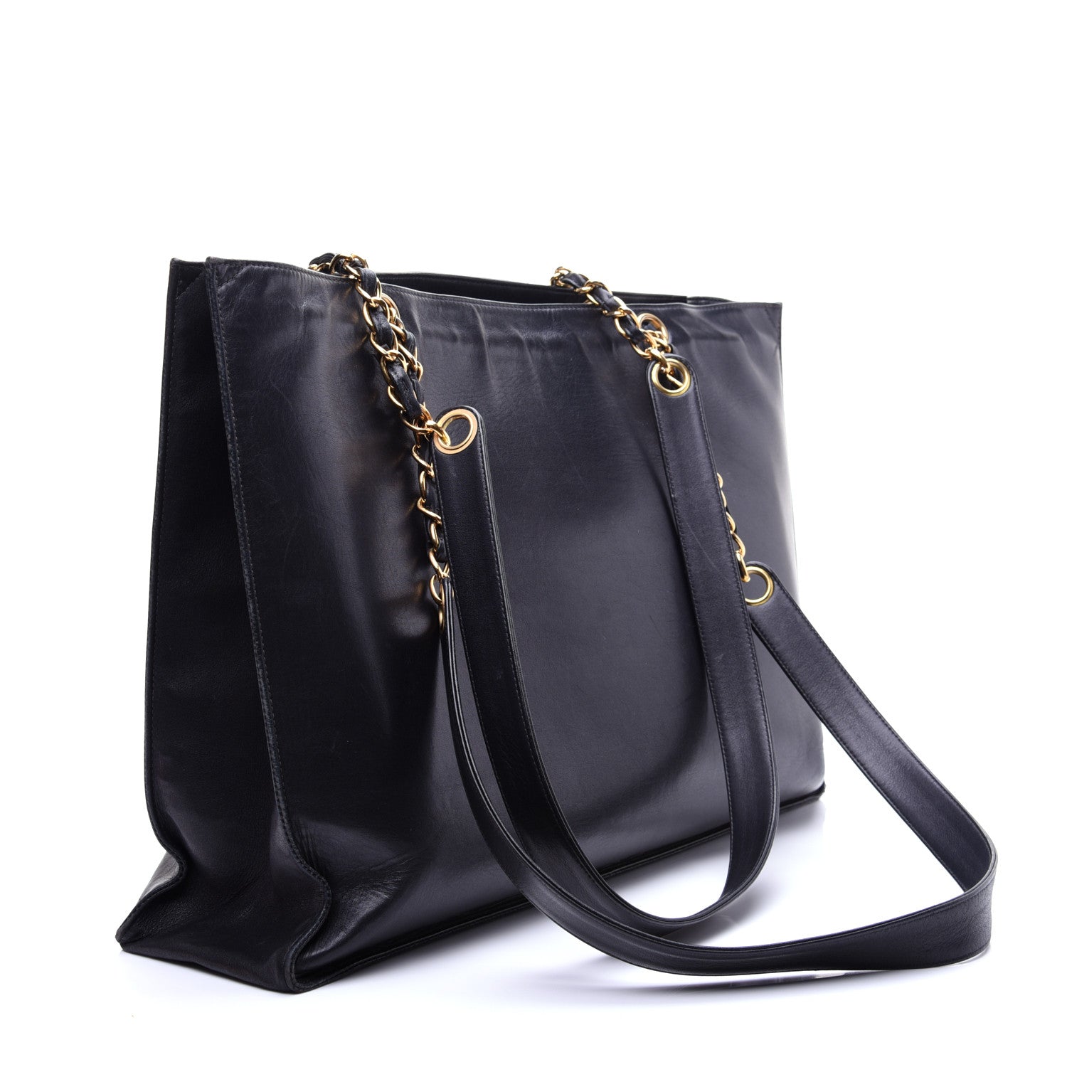 Chanel Lambskin CC Tote Black 3 of 12
