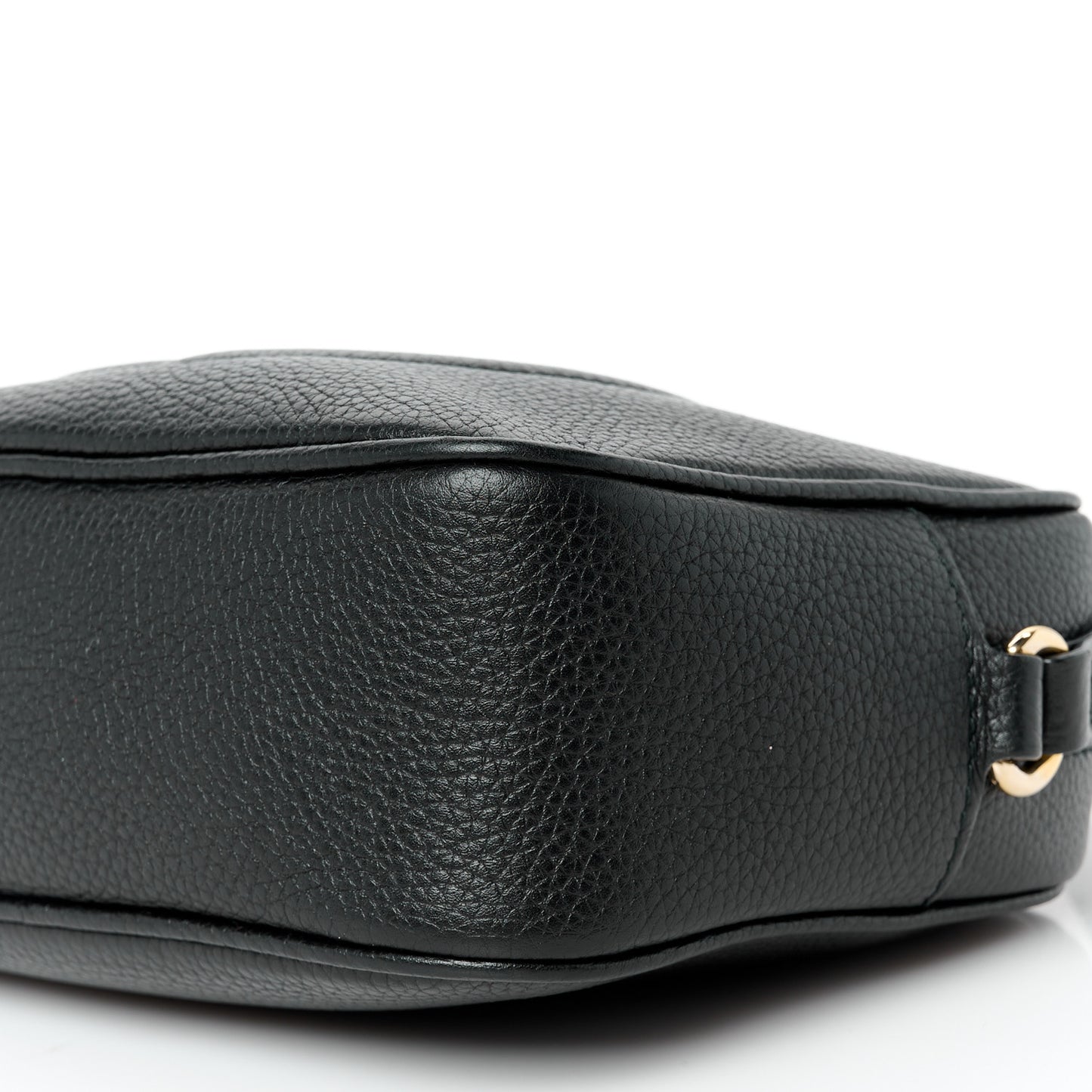 Pebbled Calfskin Small Soho Disco Bag Black