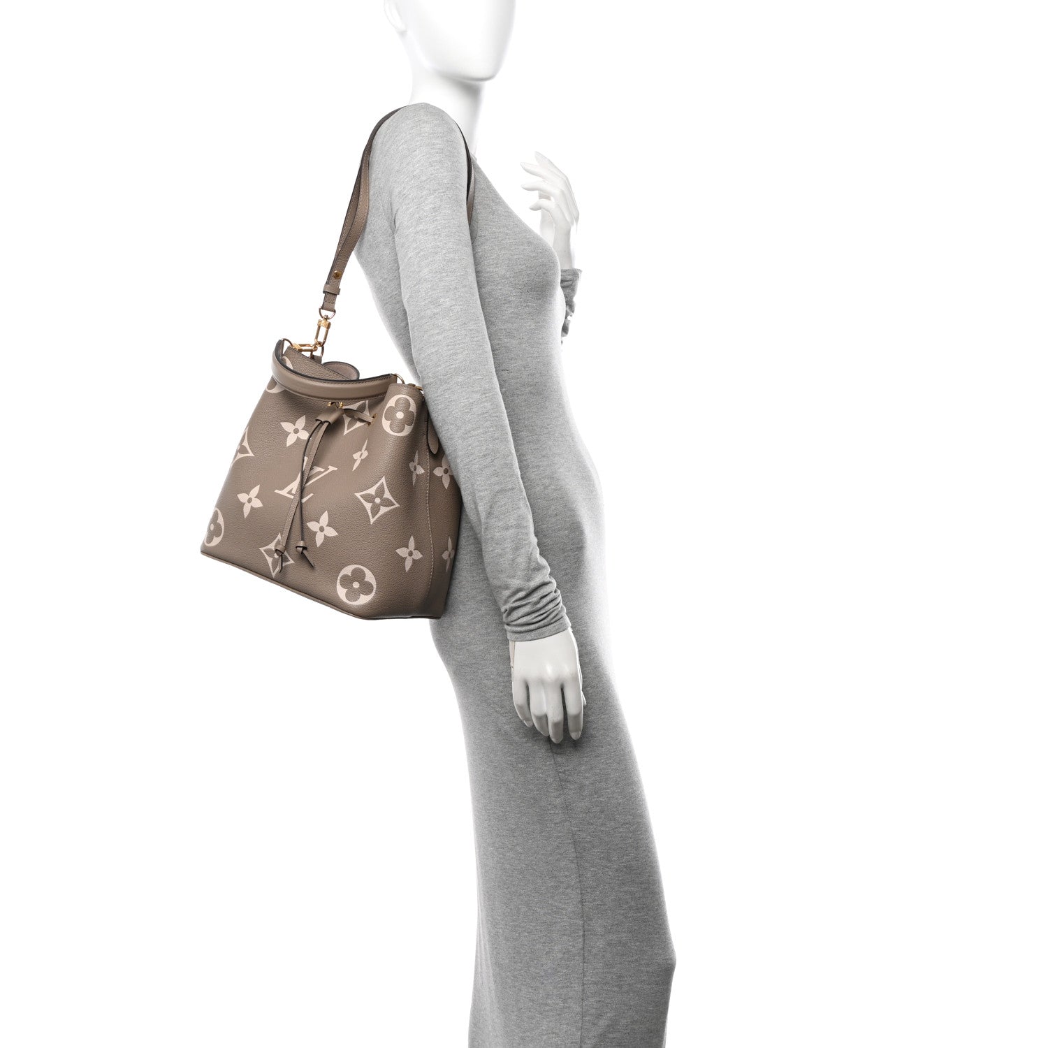 Louis Vuitton Empreinte Monogram Giant Neonoe MM Tourterelle Creme 2 of 12