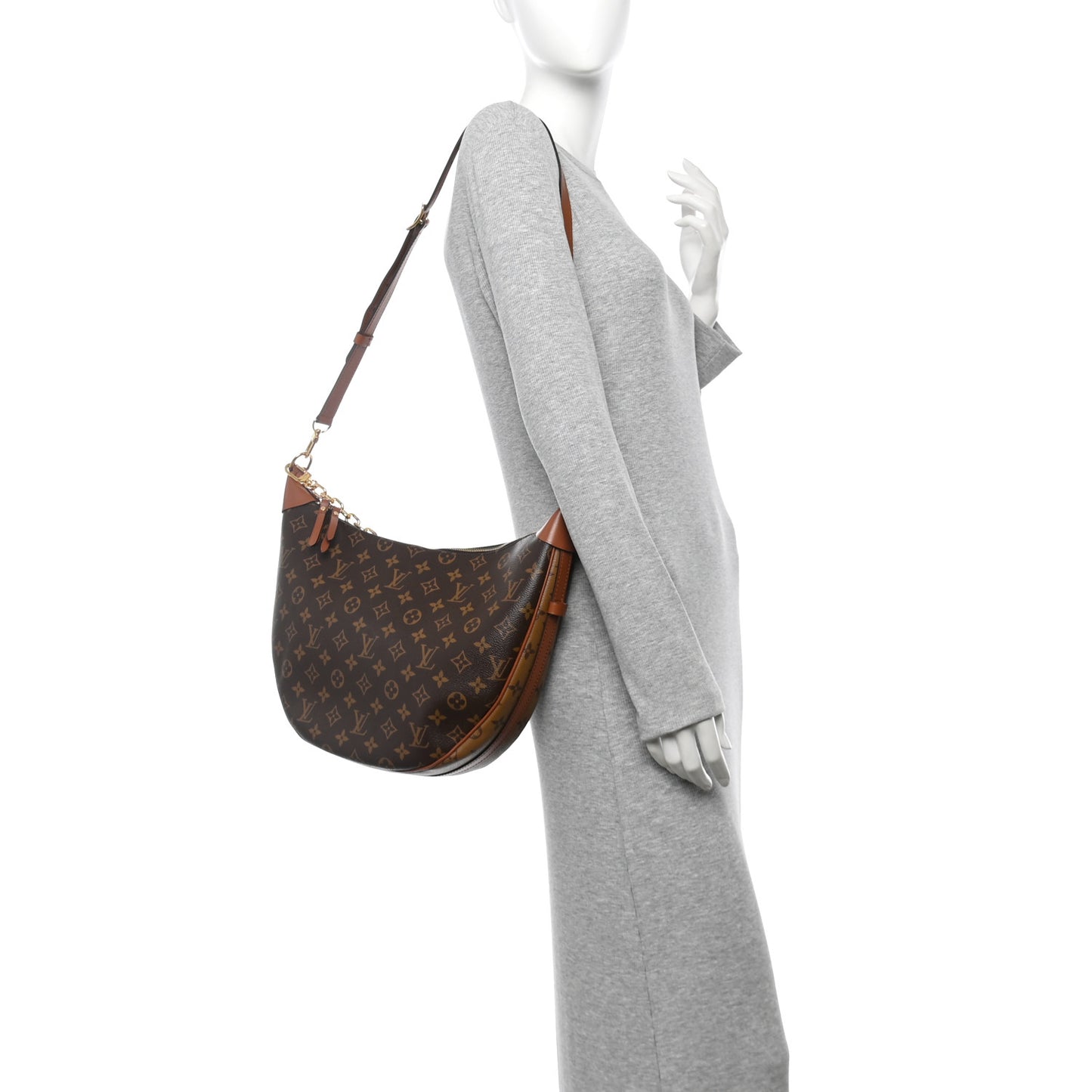 Reverse Monogram Loop Hobo