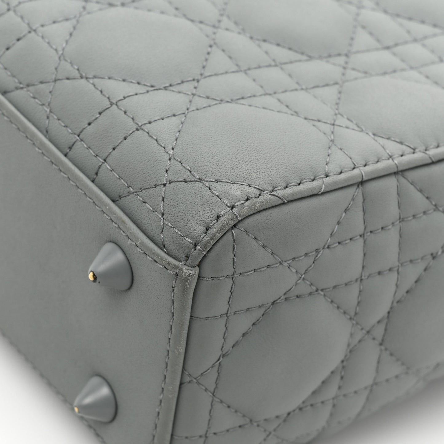 Ultra Matte Calfskin Cannage Small My ABCDior Lady Dior Gray