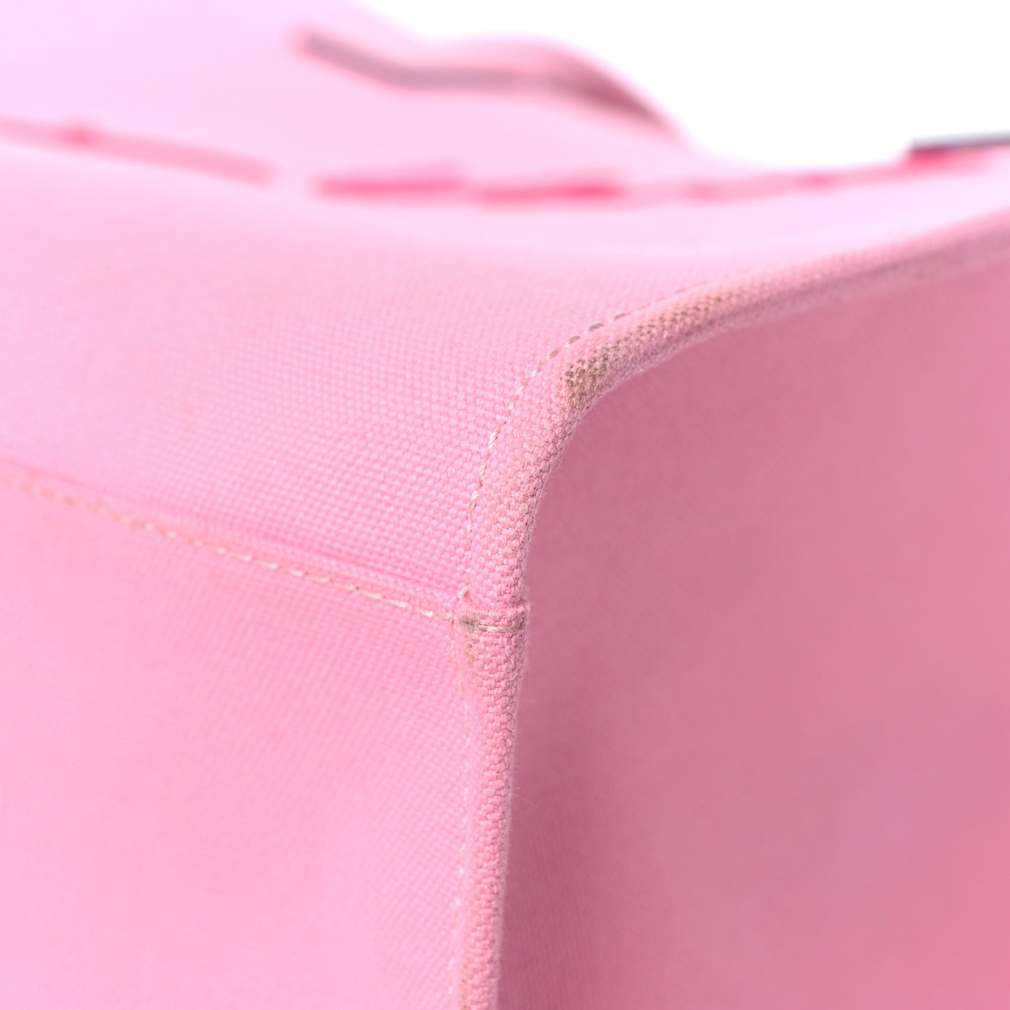 Canvas Suppler Calfskin Cabas GV Signature Tote Pink