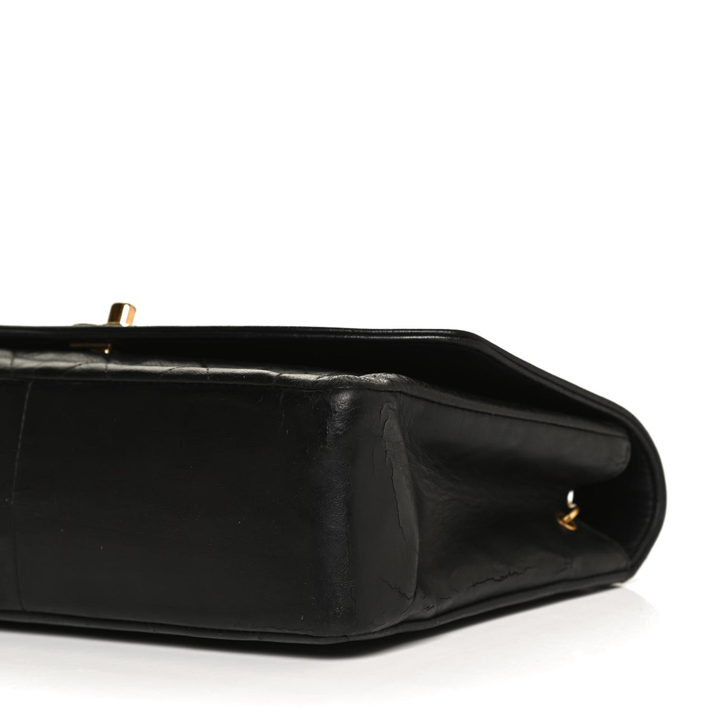 Lambskin Quilted Medium Single Flap Black