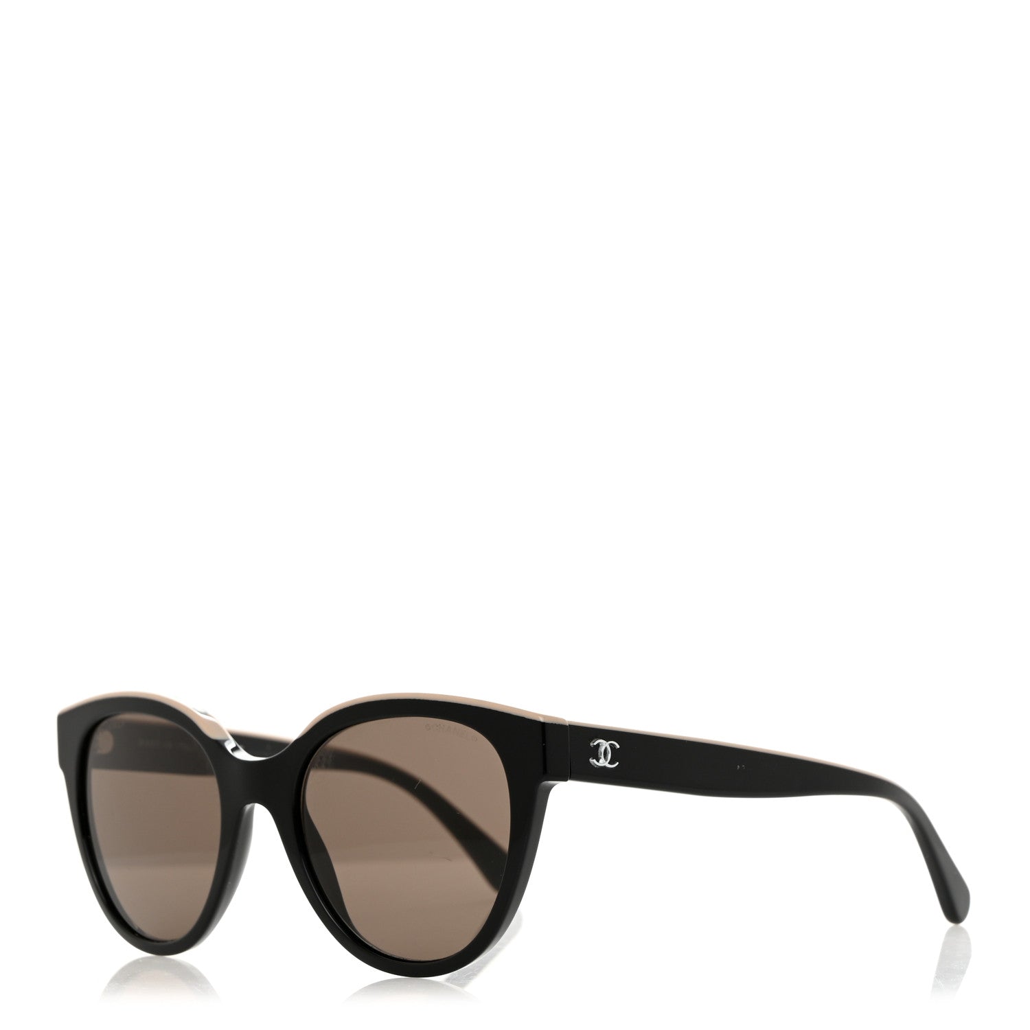 Chanel Acetate CC Butterfly Sunglasses 5414 Black Beige 1 of 9
