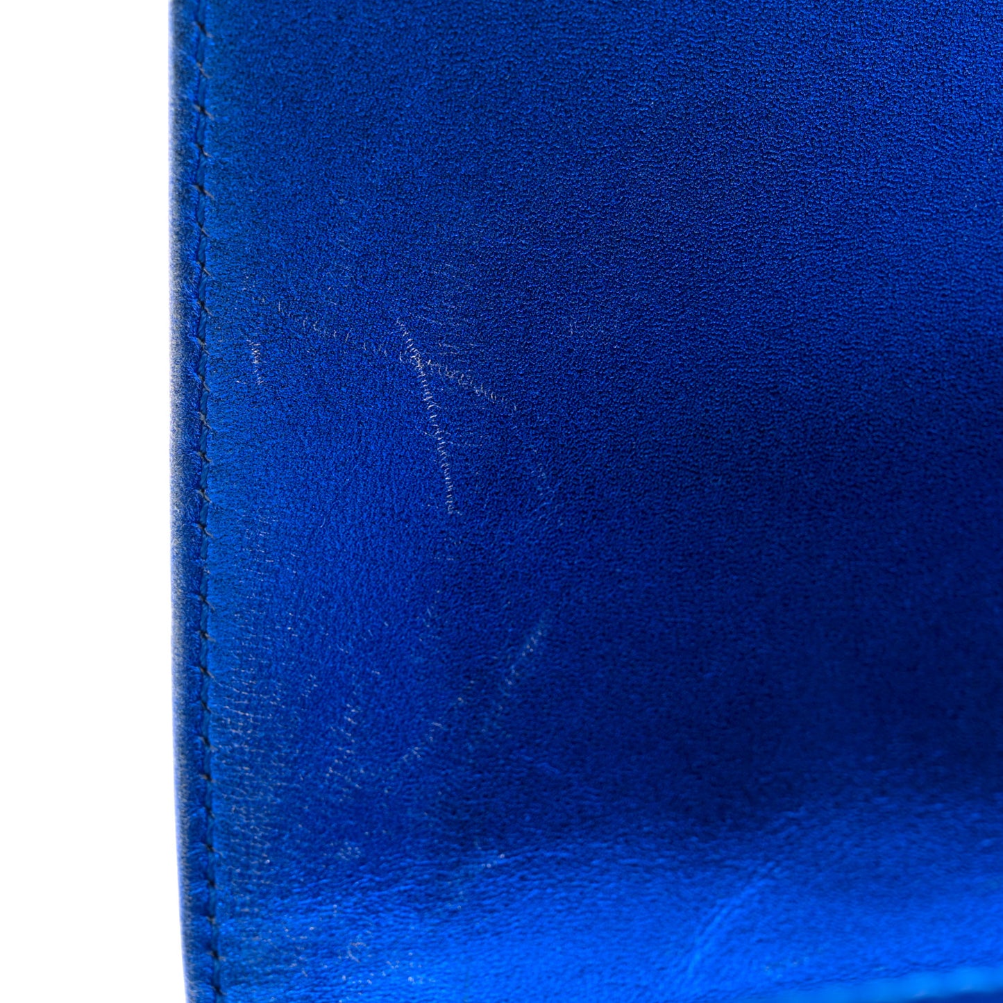 Metallic Patent Quilted Medium Boy Flap Blue