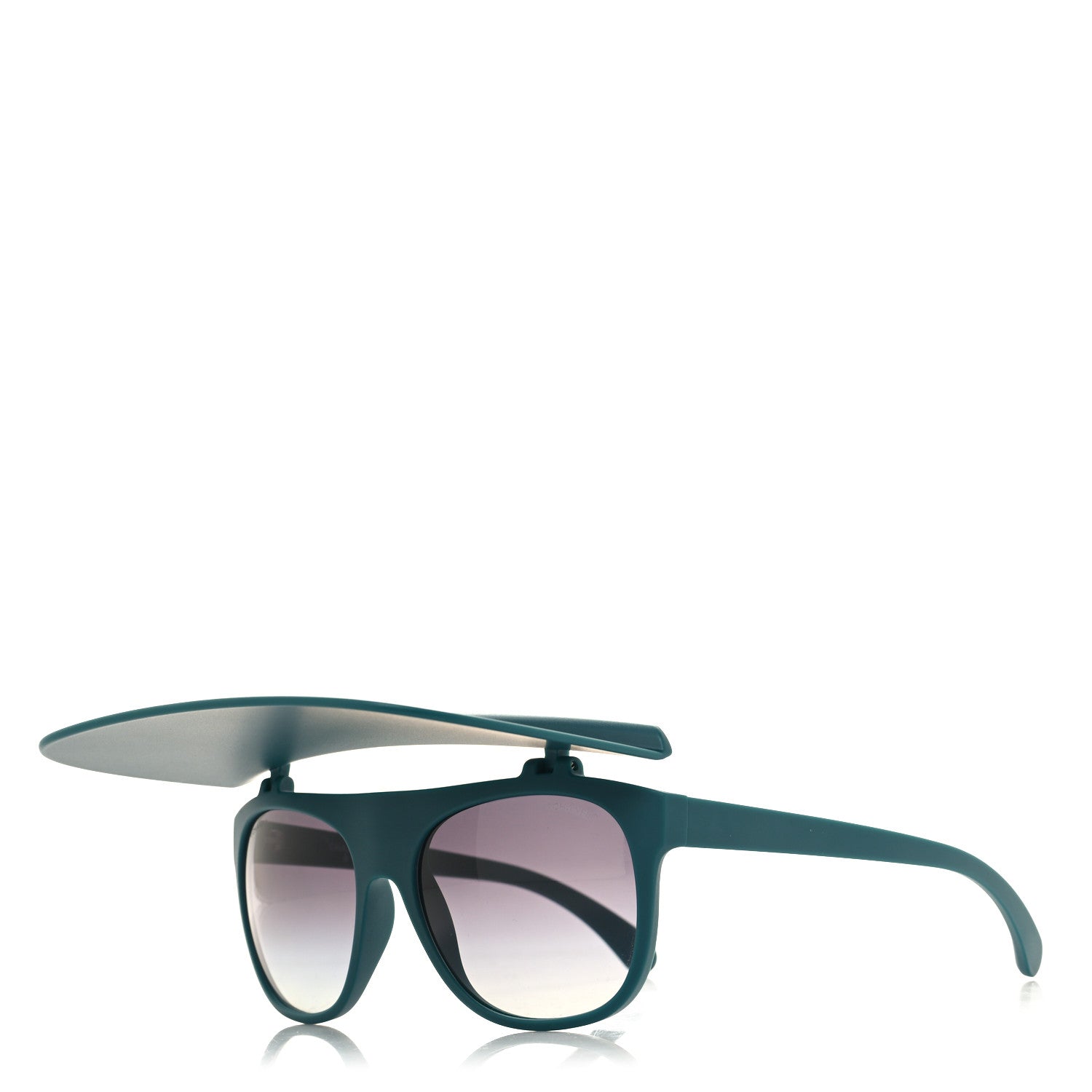 Chanel Acetate Visor Sunglasses 71046 Matte Green 1 of 7