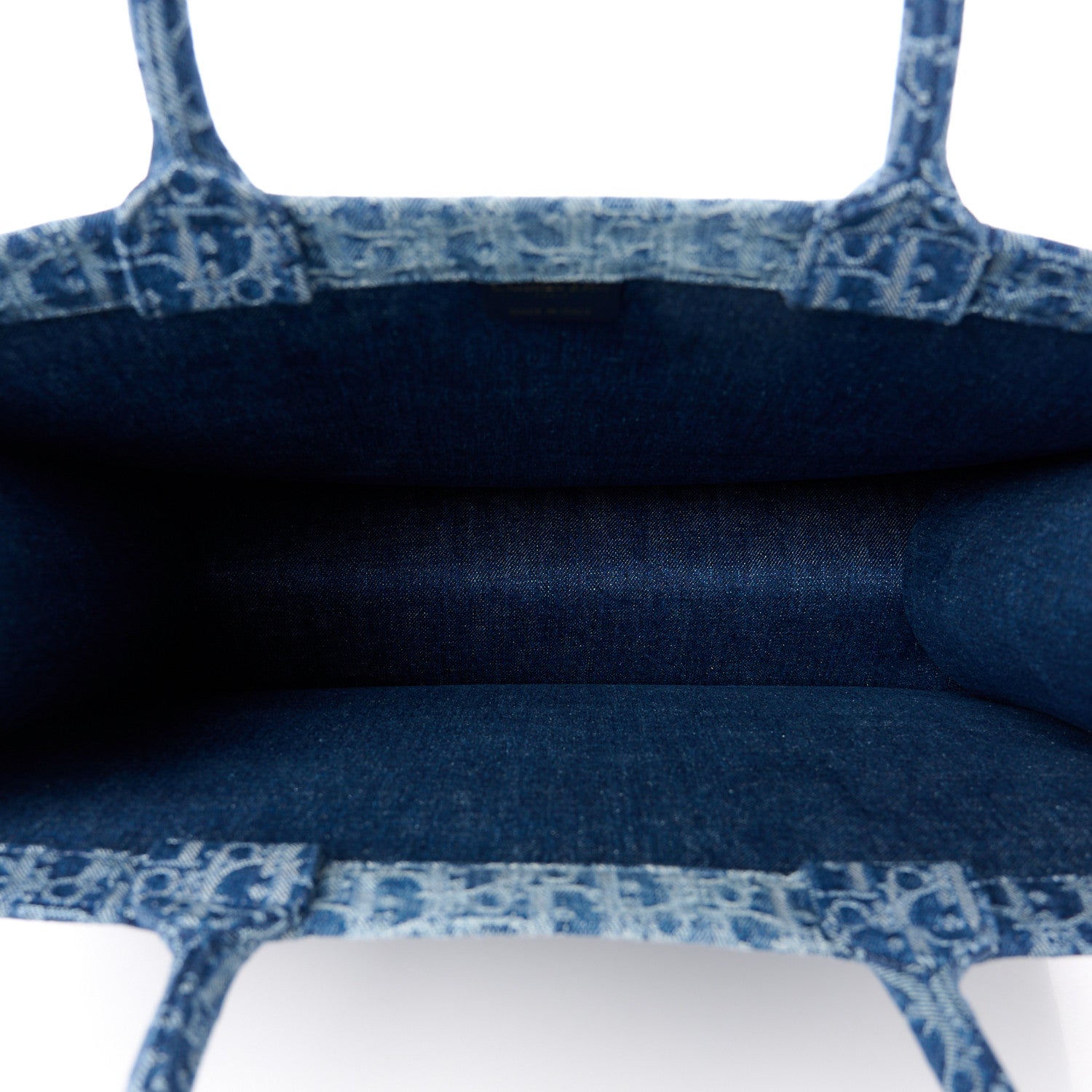 Christian Dior Oblique Denim Large Book Tote Blue 5 of 10