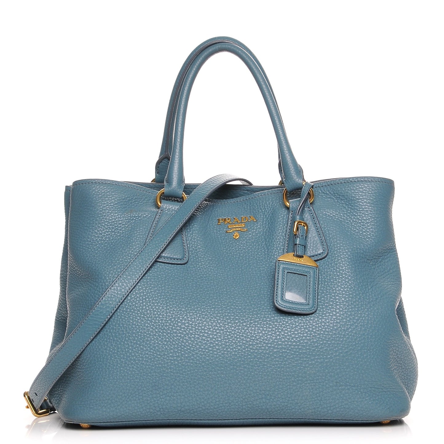 Vitello Daino Shopping Tote Marine