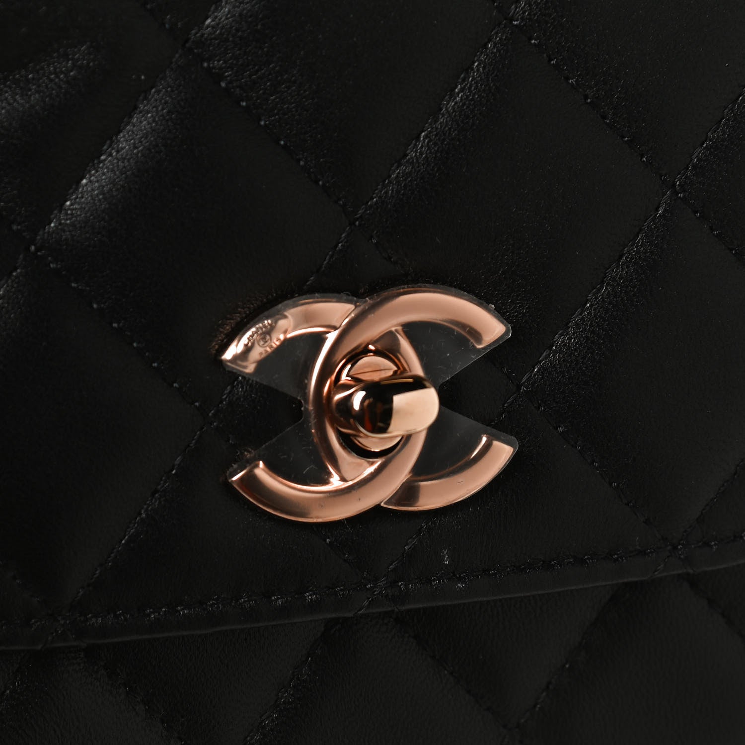 Chanel Lambskin Quilted Mini Trendy CC Chain Wallet Black 10 of 11