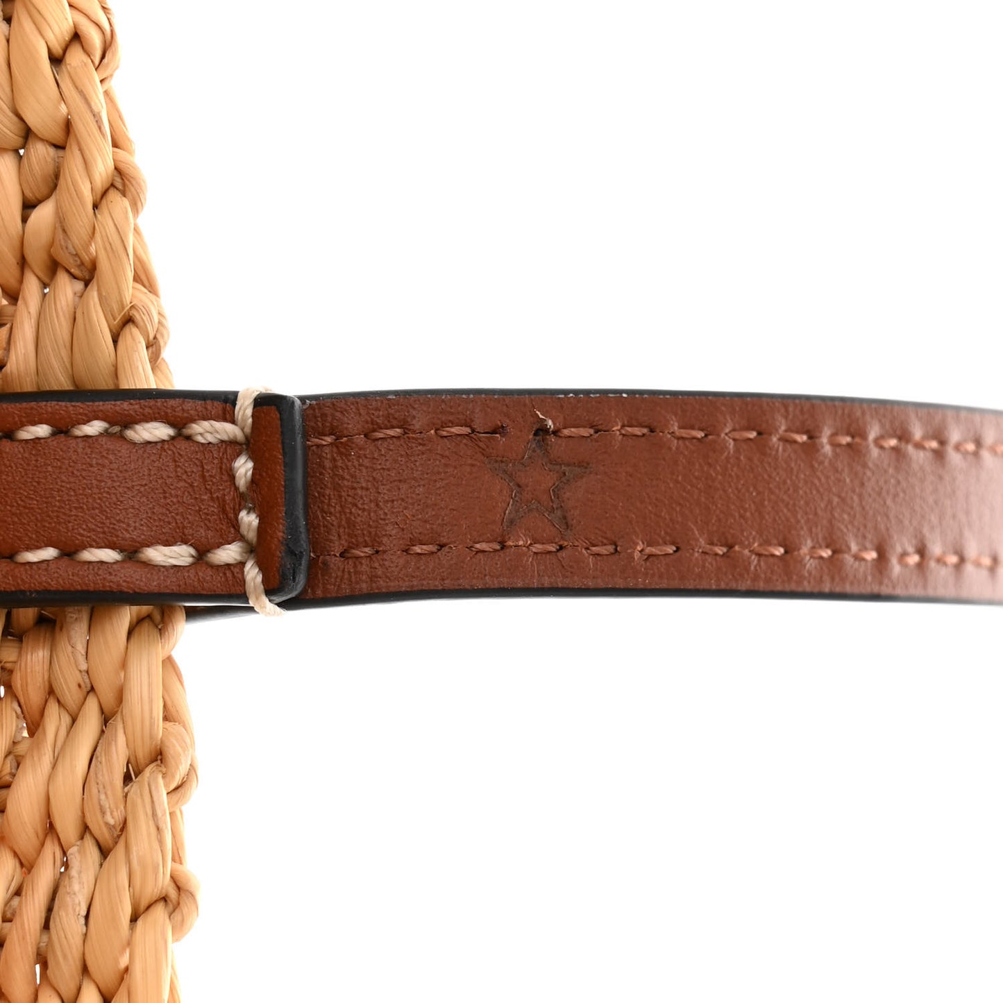 Calfskin Raffia Paulas Ibiza Small Shell Basket Tote Bag Natural Tan