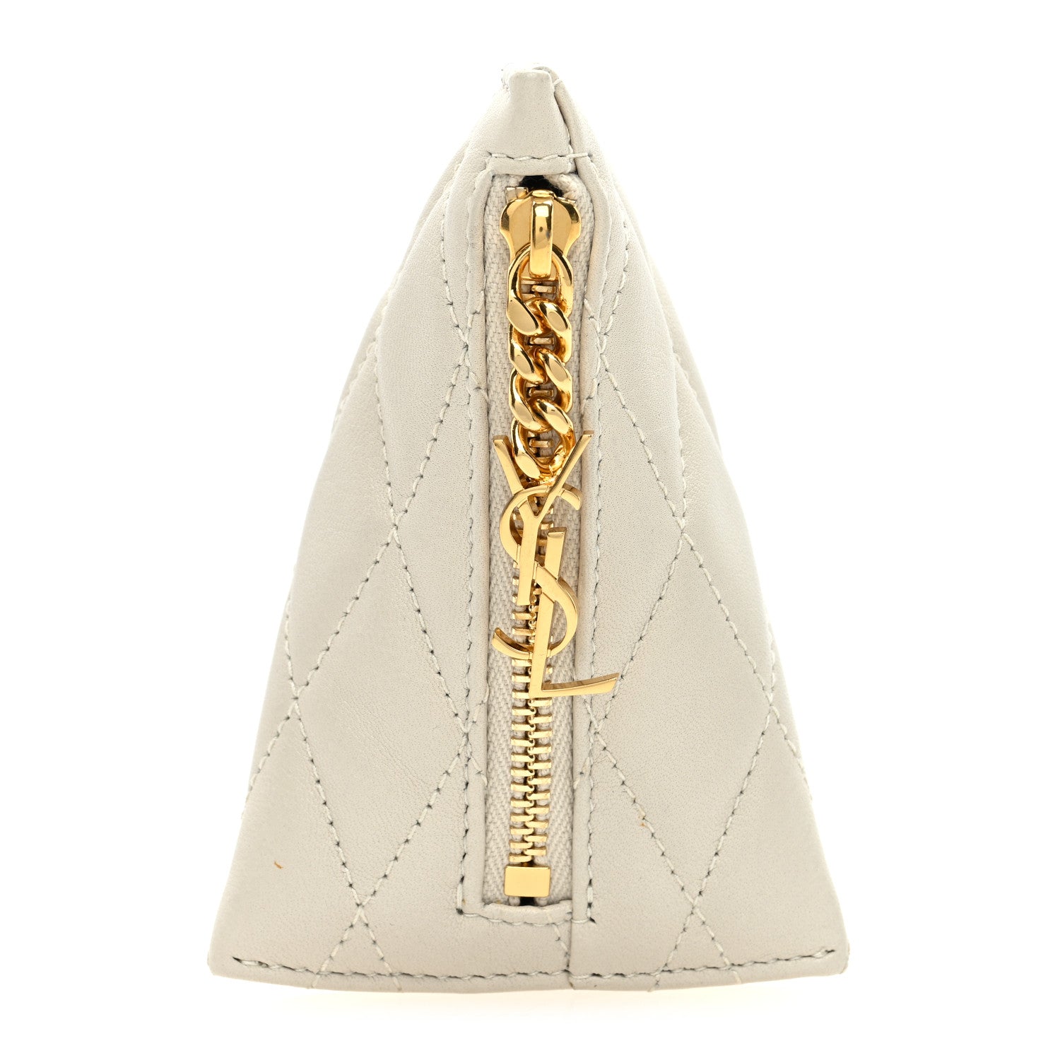 Saint Laurent Lambskin Quilted Berlingo Bag Charm Crema Soft 1 of 6