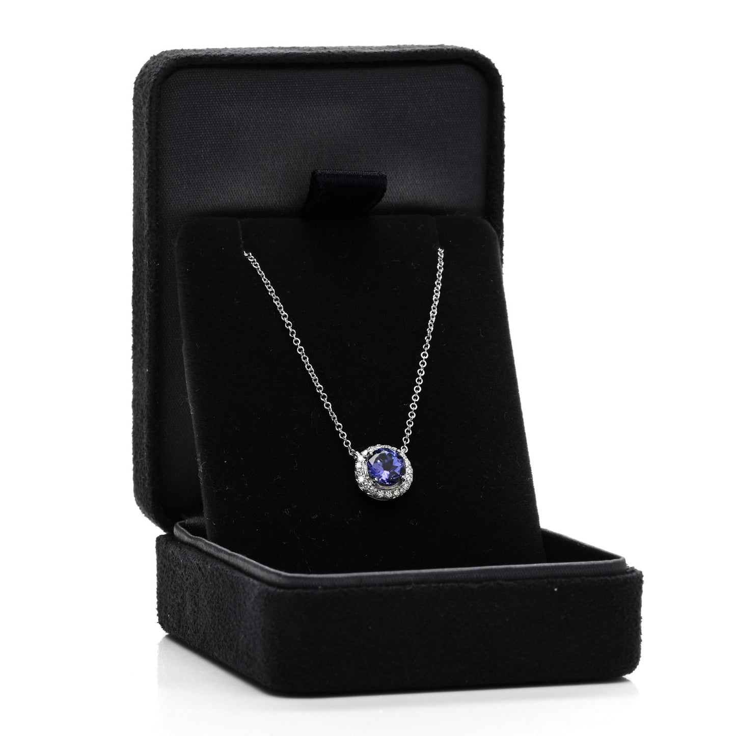 Platinum Diamond Tanzanite Soleste Pendant Necklace