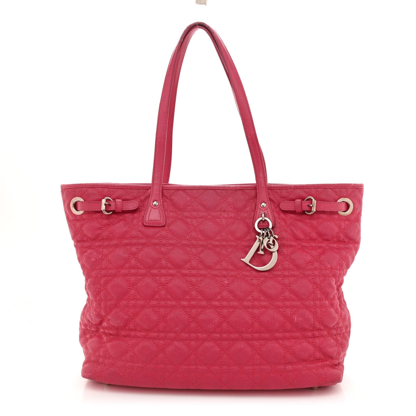 Coated Canvas Cannage Medium Panarea Tote Pink