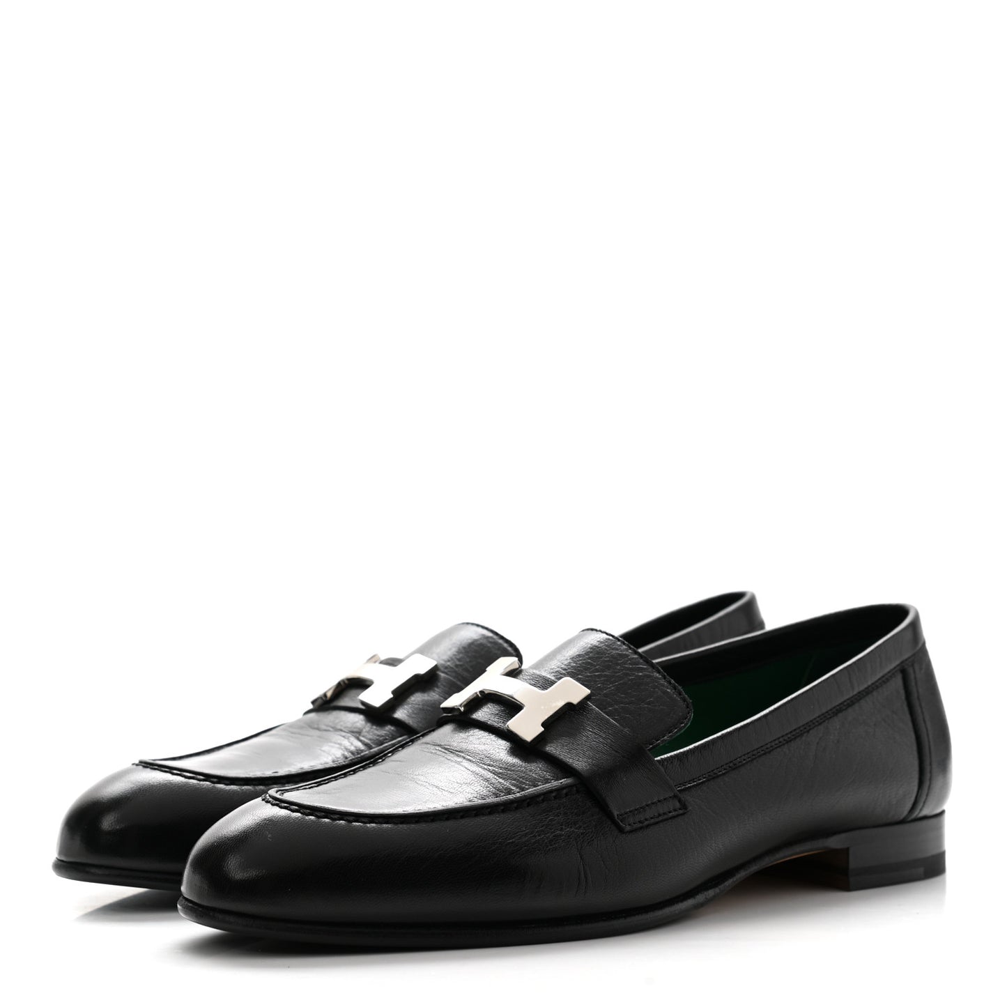 Goatskin Womens Paris Loafers 37.5 Black
