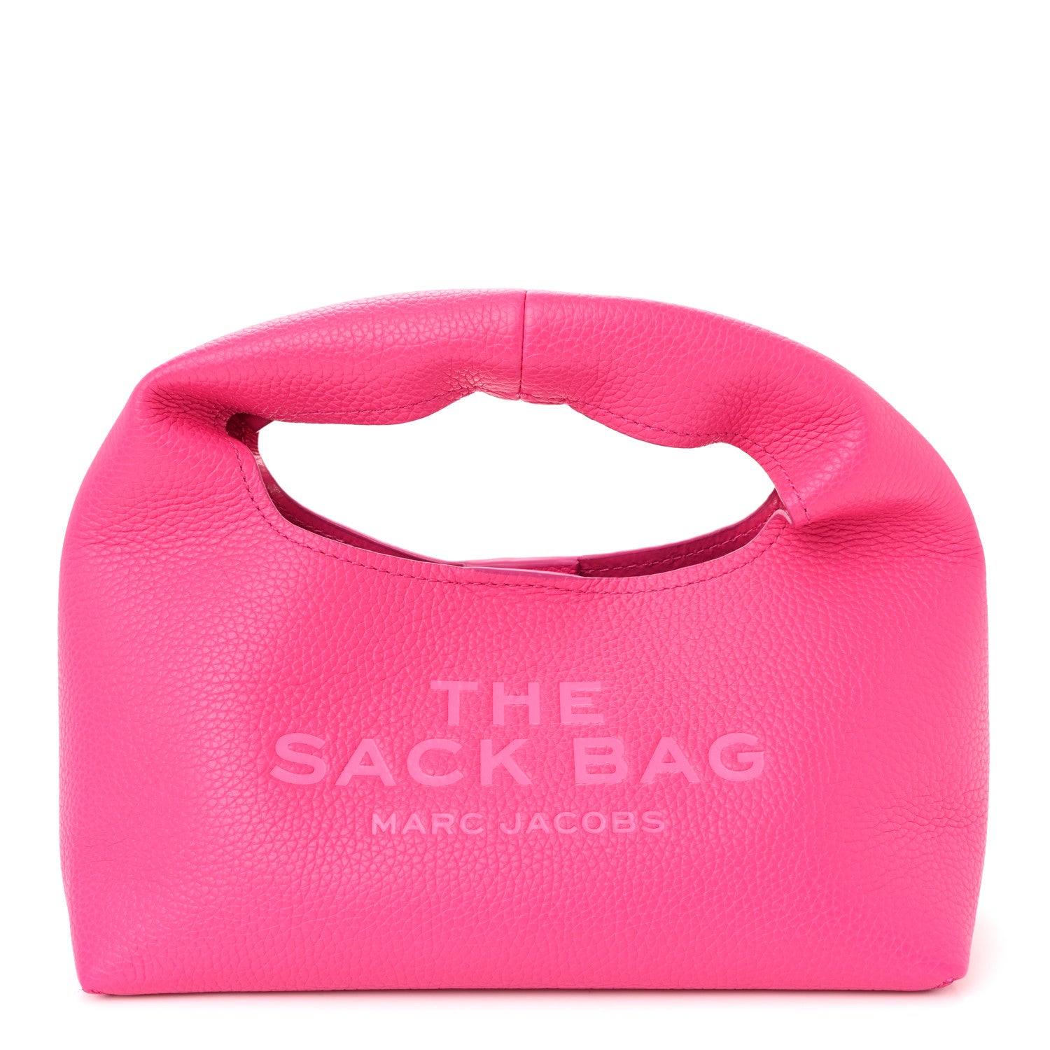 Marc Jacobs Grained Calfskin Mini The Sack Bag Hot Pink 1824176