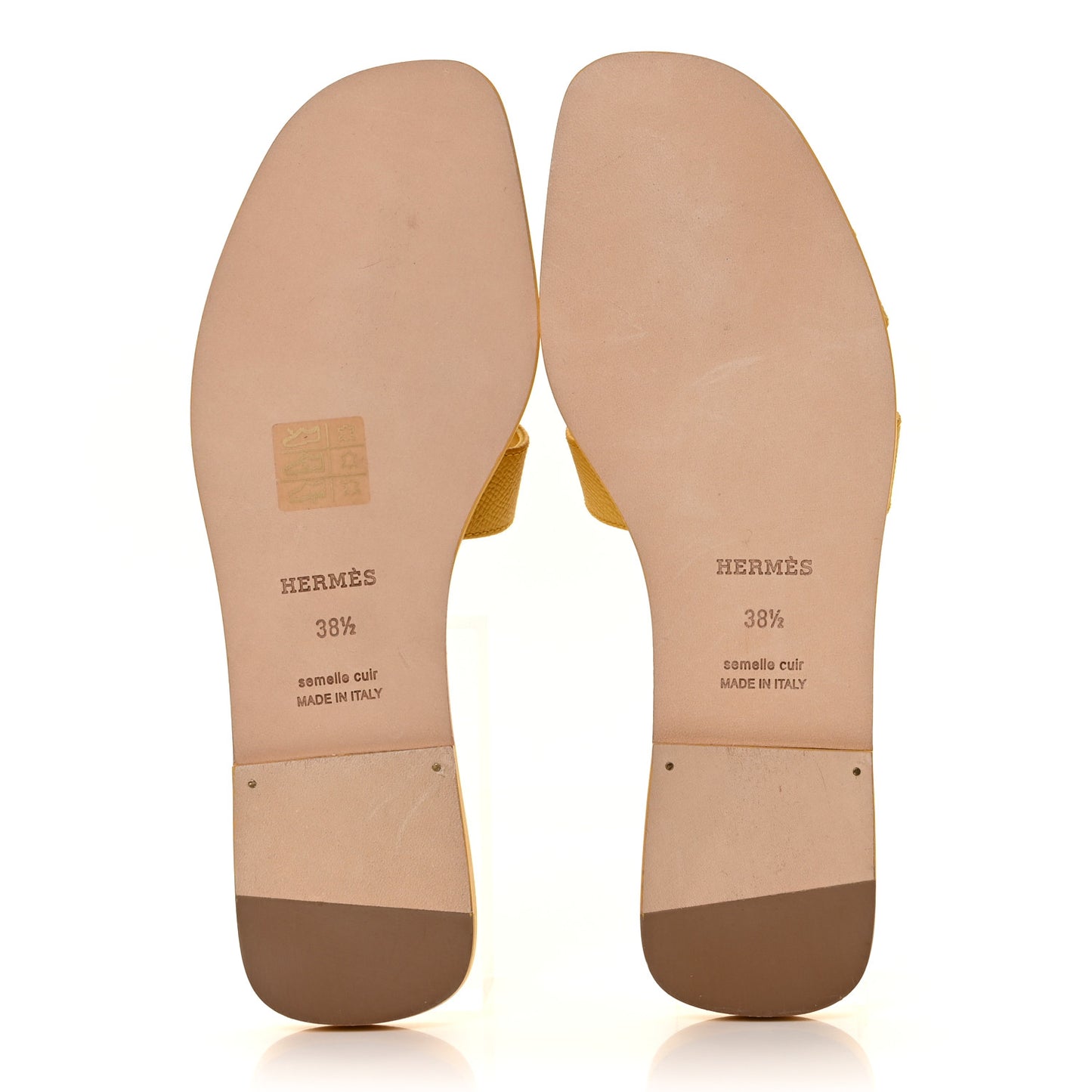 Epsom Oran Sandals 38.5 Jaune Sable