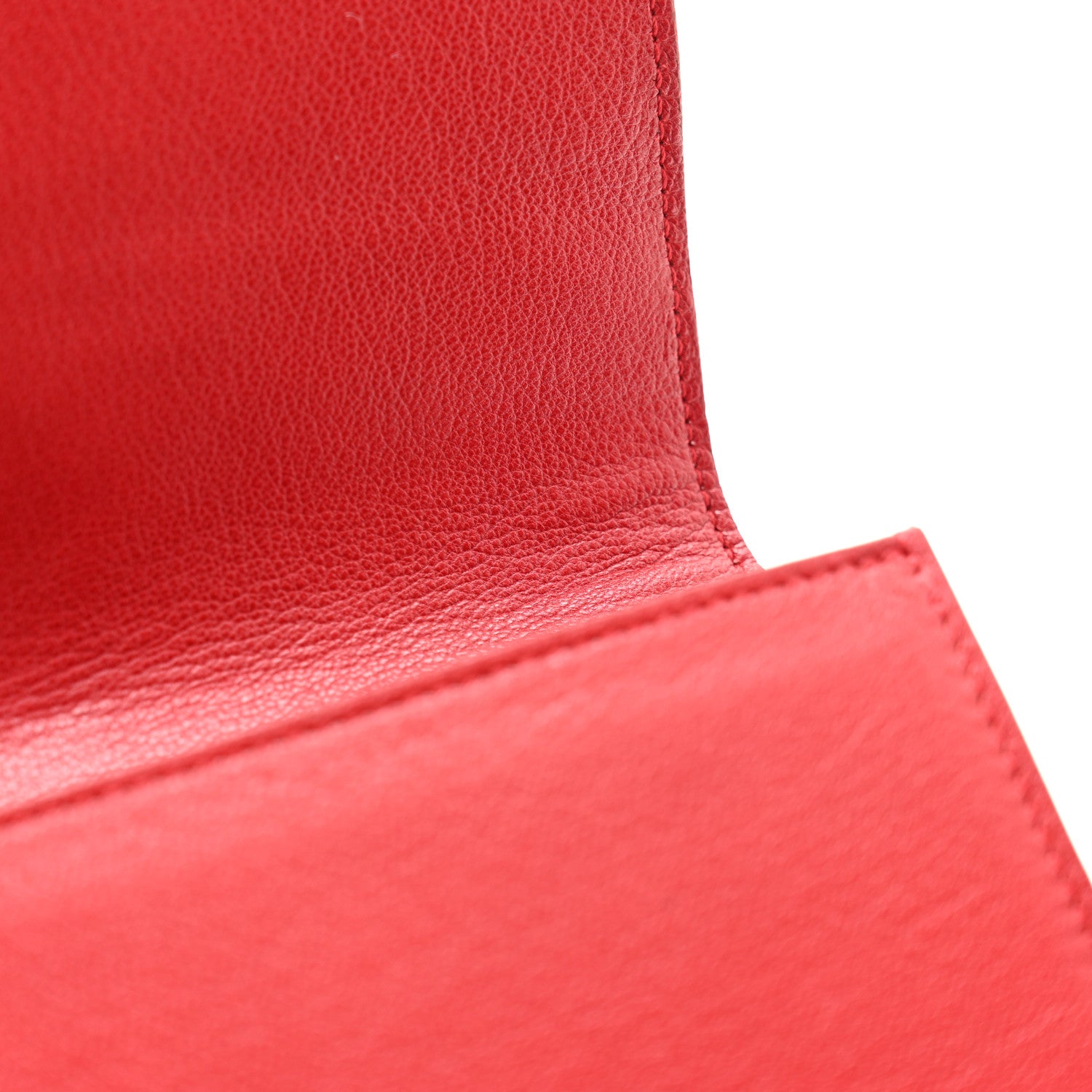 Saint Laurent Goatskin Monogram Large Belle De Jour Clutch Red 7 of 10