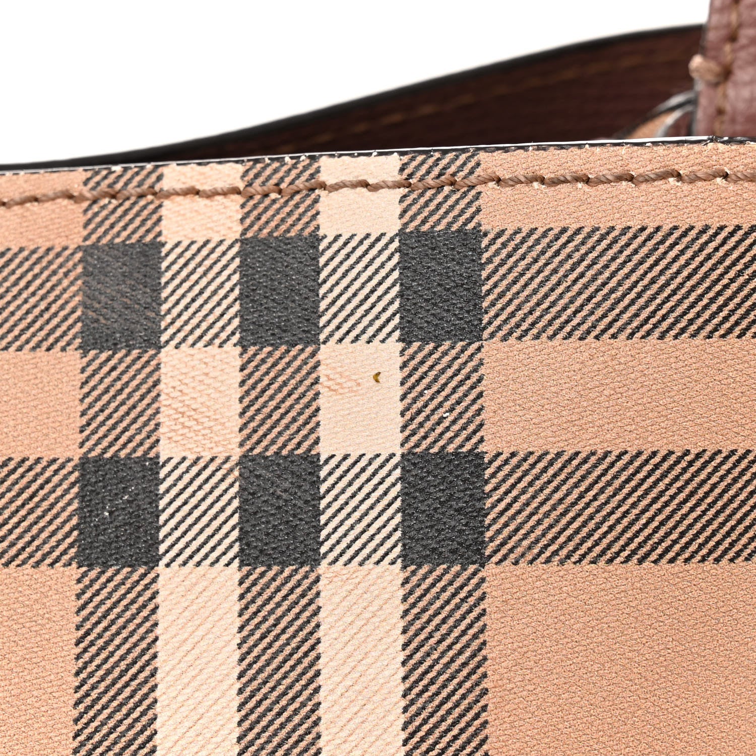 Burberry Haymarket Check Colours Small Lorne Bucket Crossbody Elderberry 19 of 20