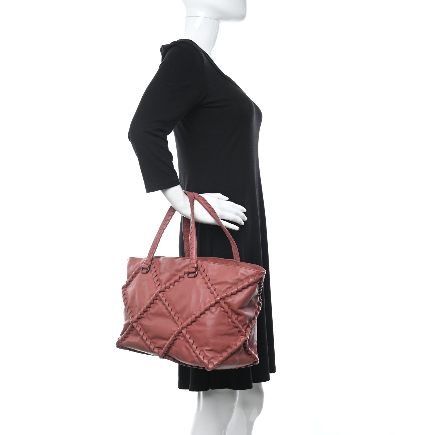 Bottega Veneta Calfskin Intrecciato Diamond Tote Pompei 2 of 12