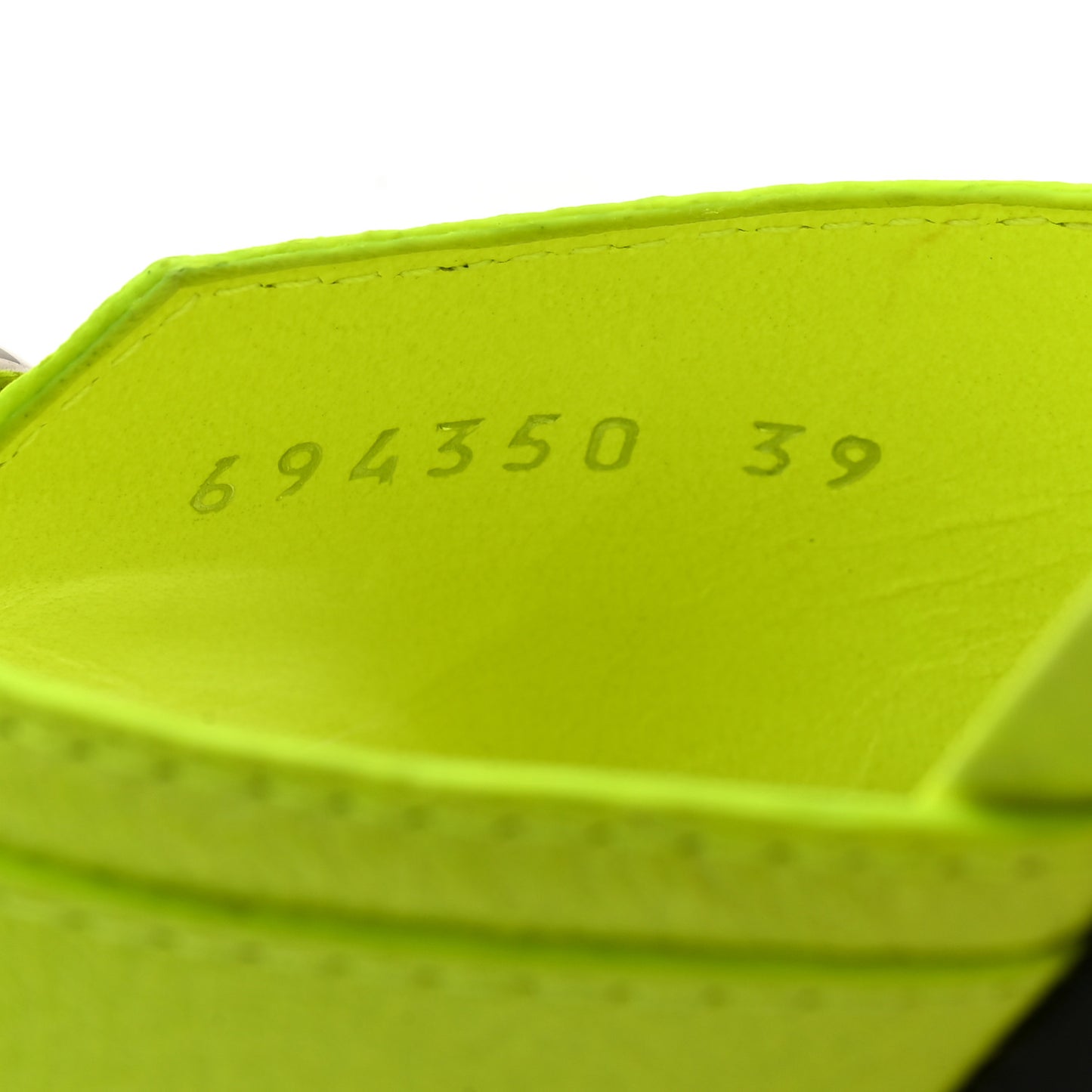 Agneau Arena Cagole 50mm Slide Sandals 39 Fluo Yellow