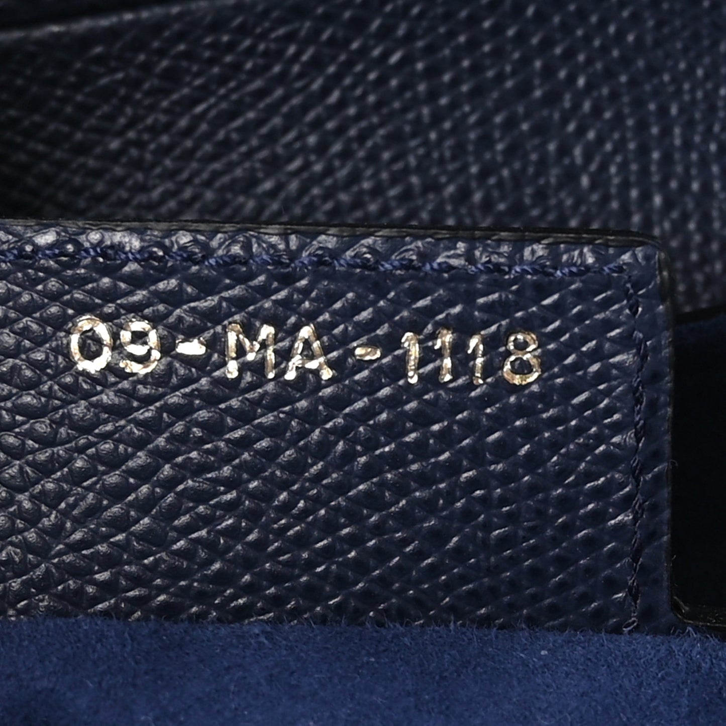 Grained Calfskin Saddle Bag Indigo Blue