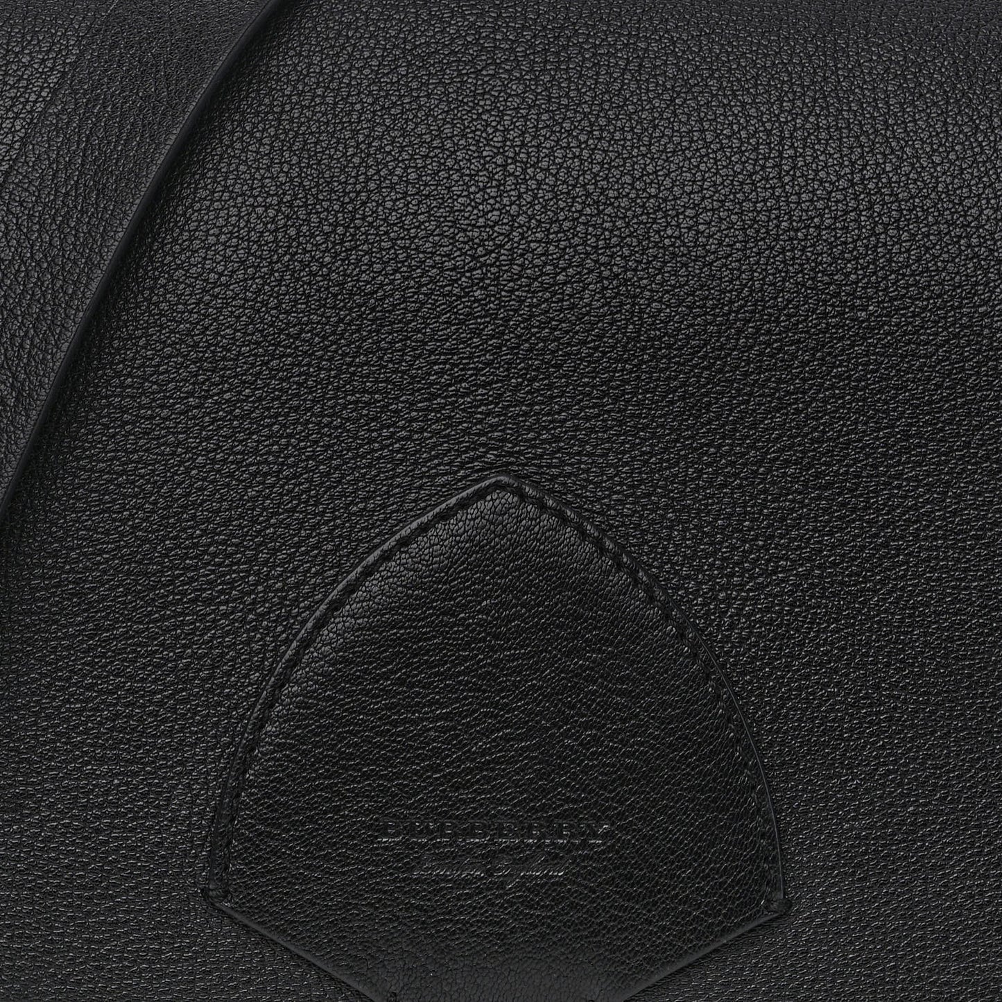 Calfskin Square Satchel Black