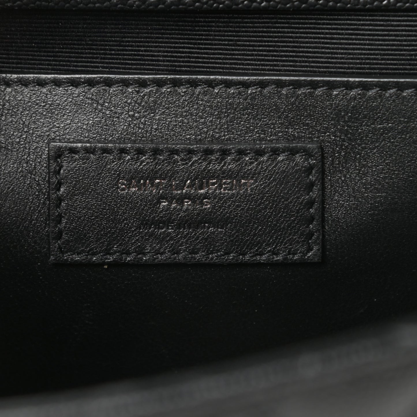 Grain De Poudre Textured Mixed Matelasse Triquilt Medium Monogram Satchel Black