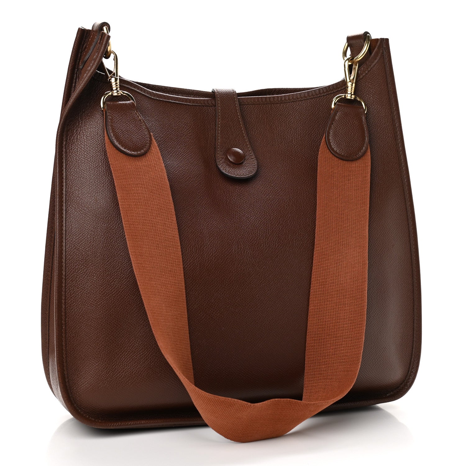 Hermes Courchevel Evelyne GM Chocolate 3 of 9