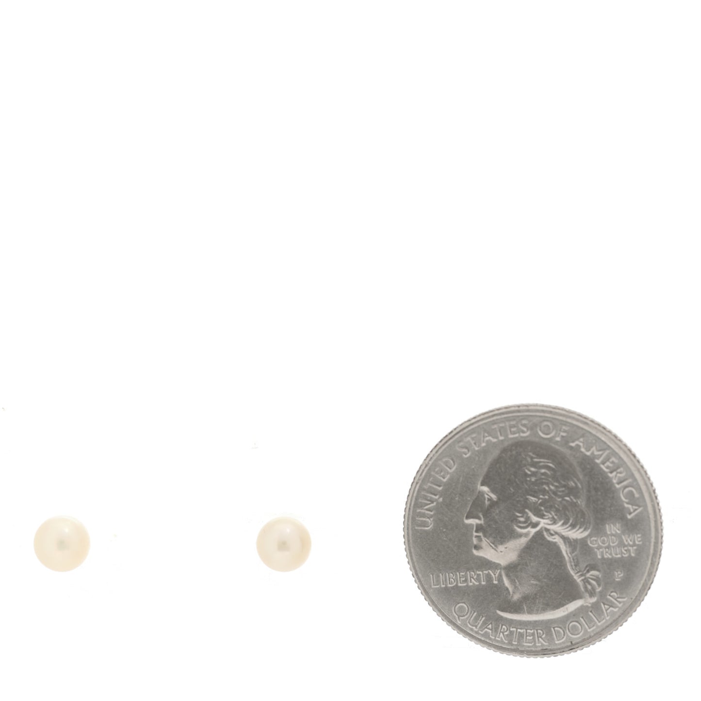 18K Yellow Gold Akoya Cultured Pearl 5-5.5mm Stud Earrings