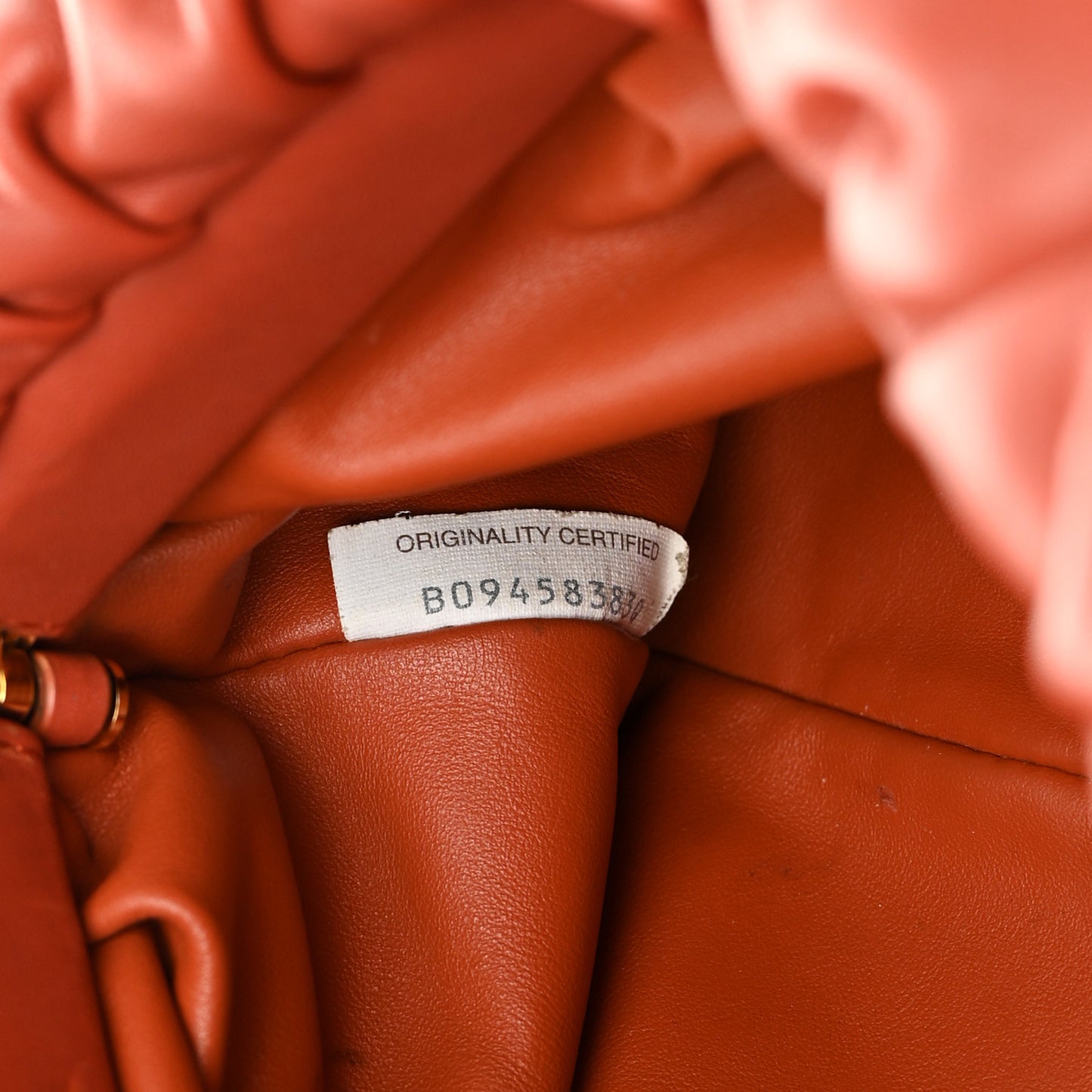 Calfskin The Pouch Chain Orange