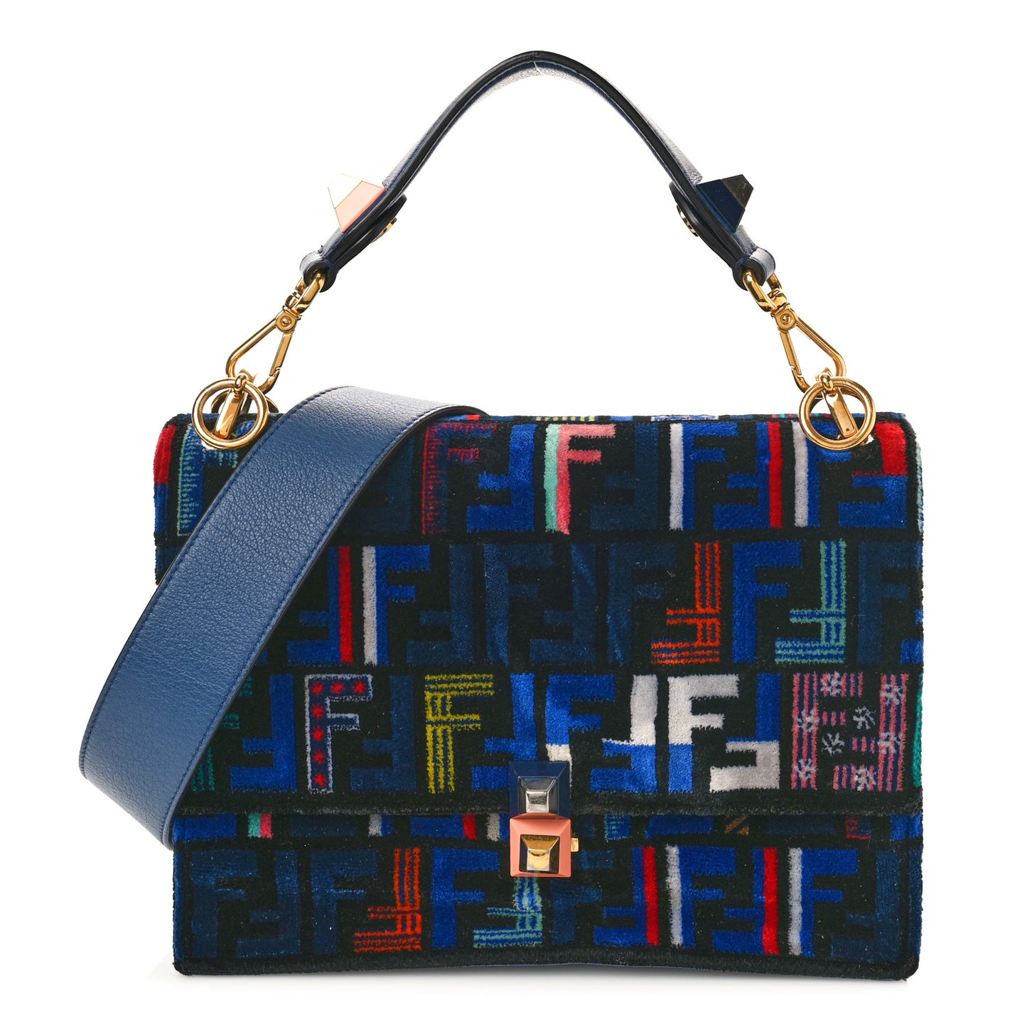Velvet Vitello Dolce Fun Fair Kan I Shoulder Bag Blue Multicolor