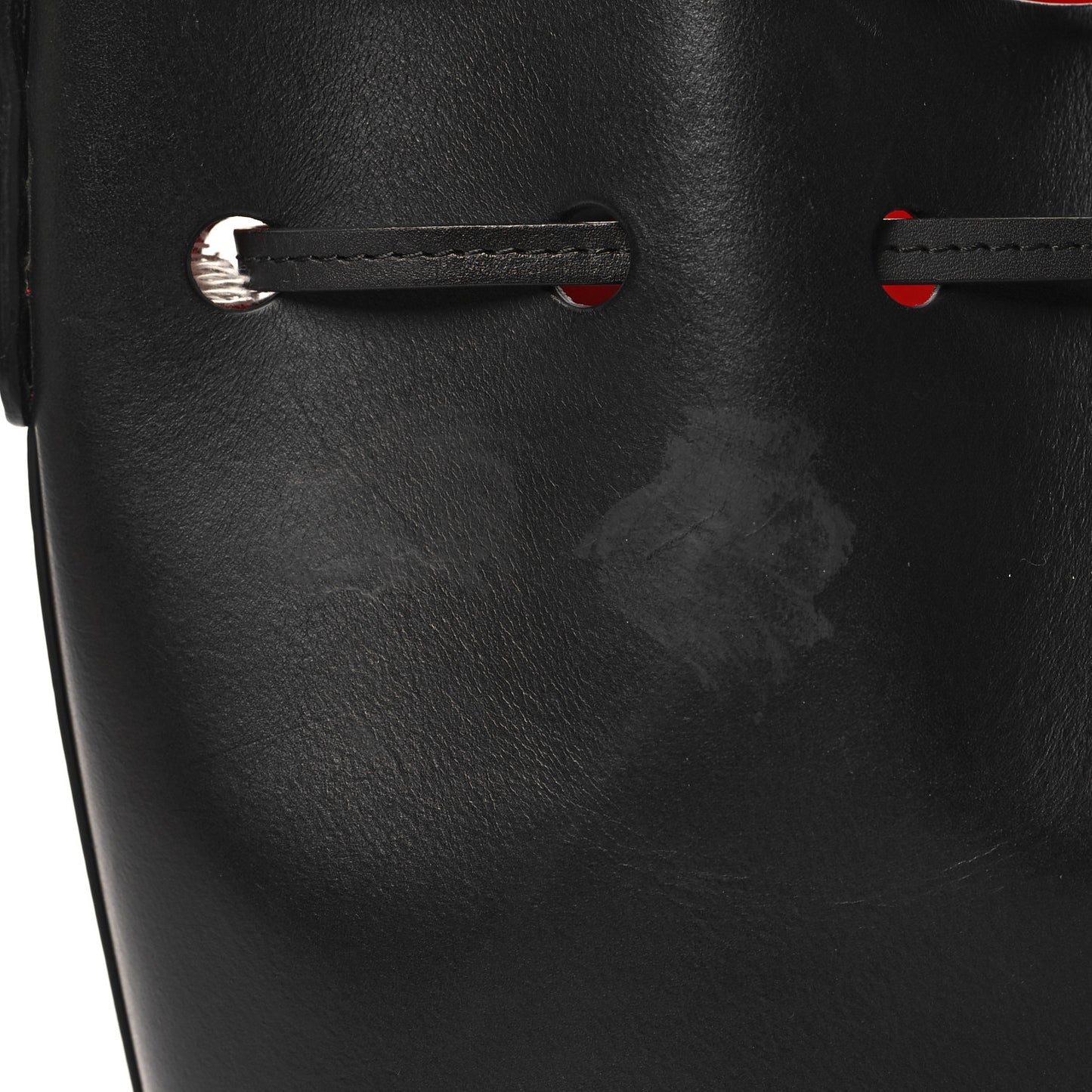 Calfskin Mini Bucket Bag Black Flamma