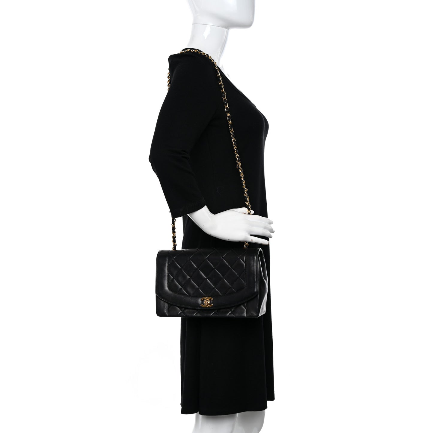 Lambskin Quilted Small Single Flap Black