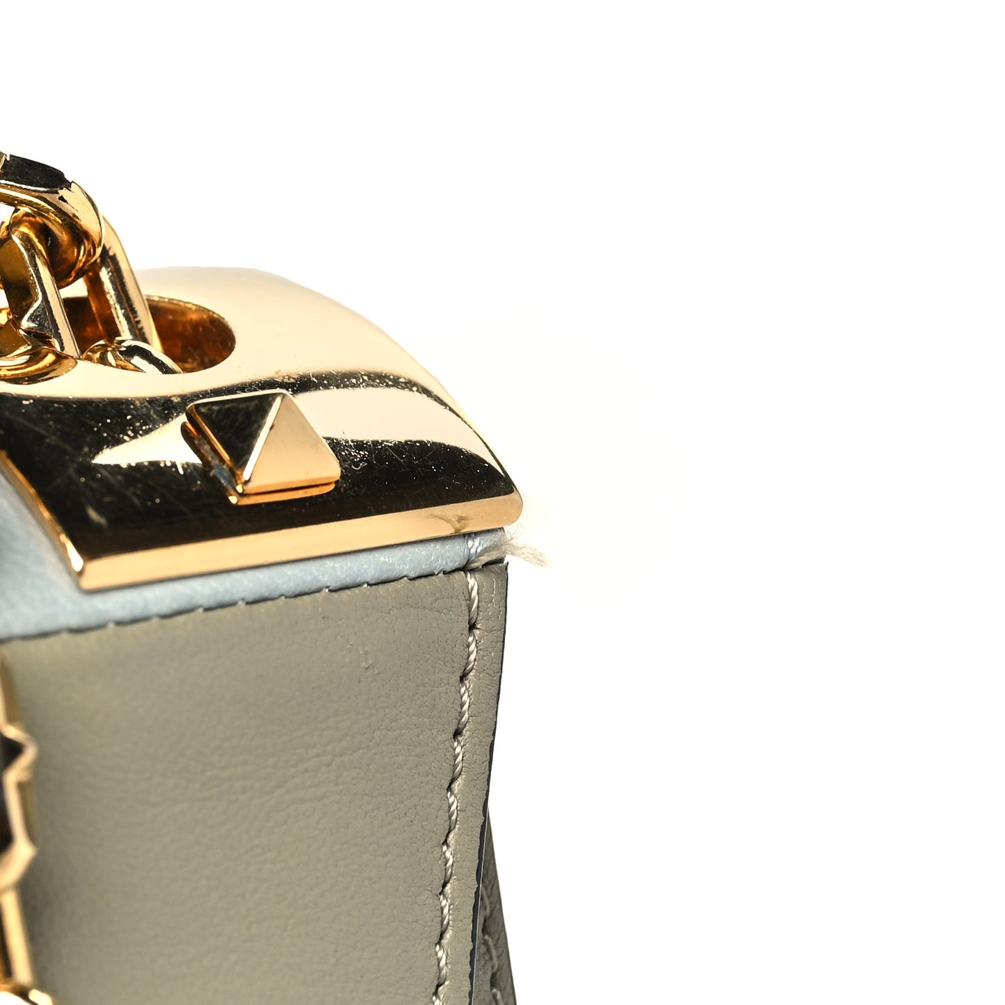 Nappa Striped B-Rockstud Flap Green