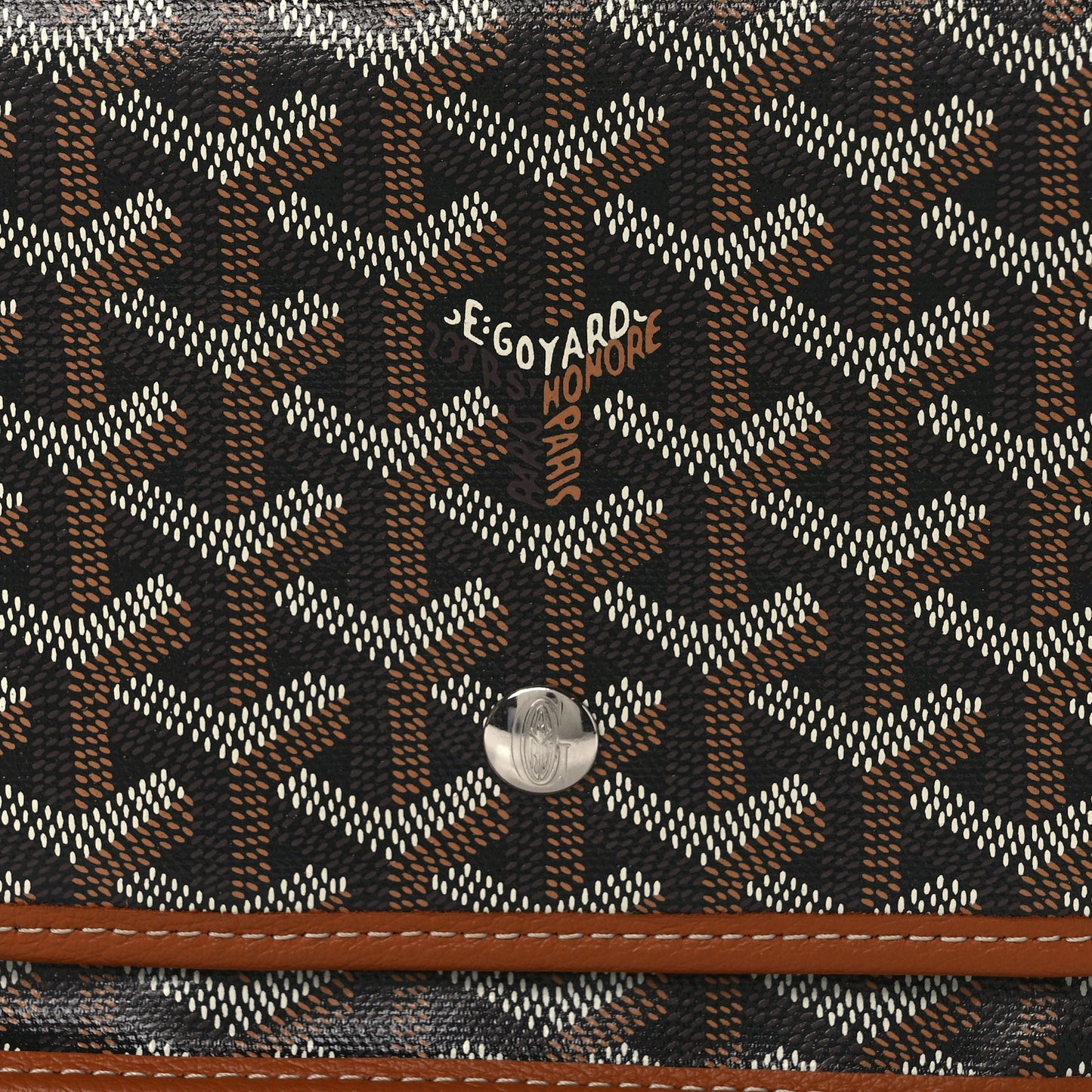 Goyardine Plumet Wallet Clutch Black Gold