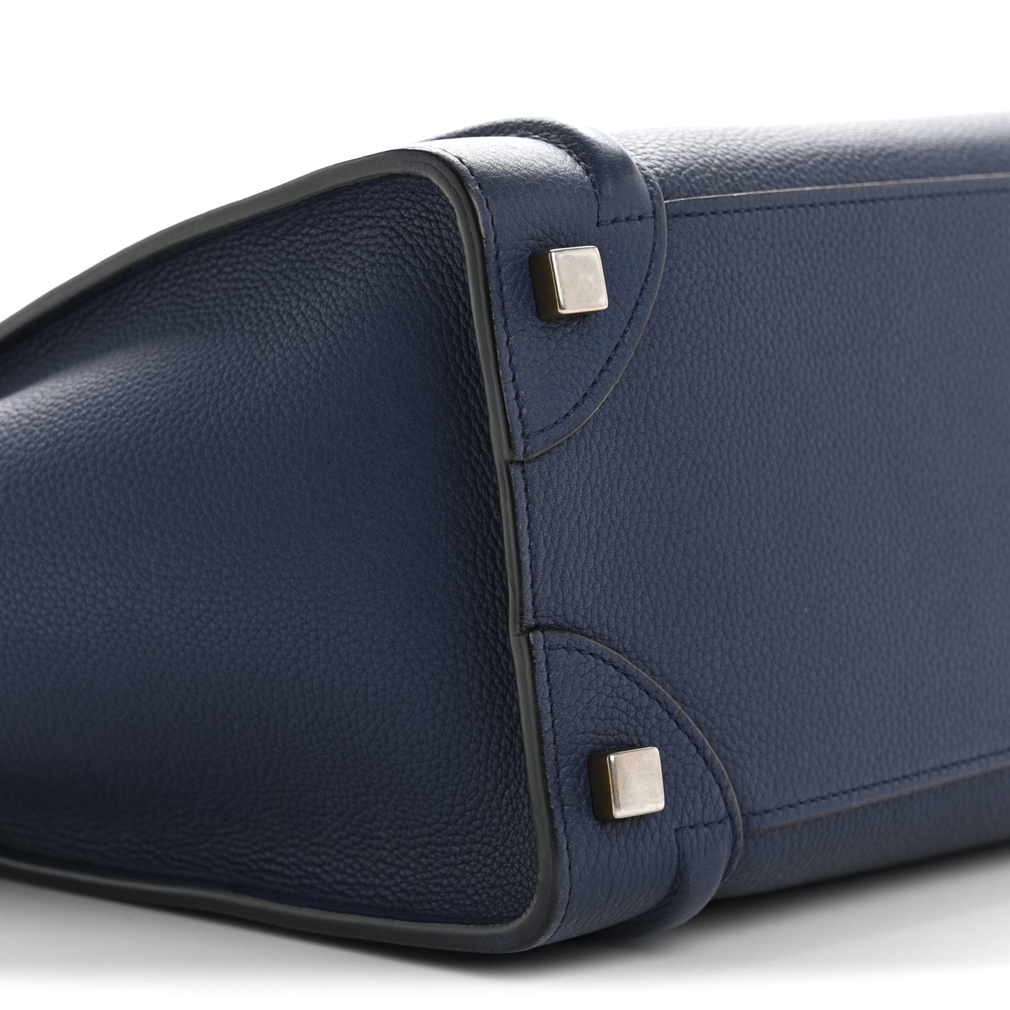 Drummed Calfskin Micro Luggage Marine