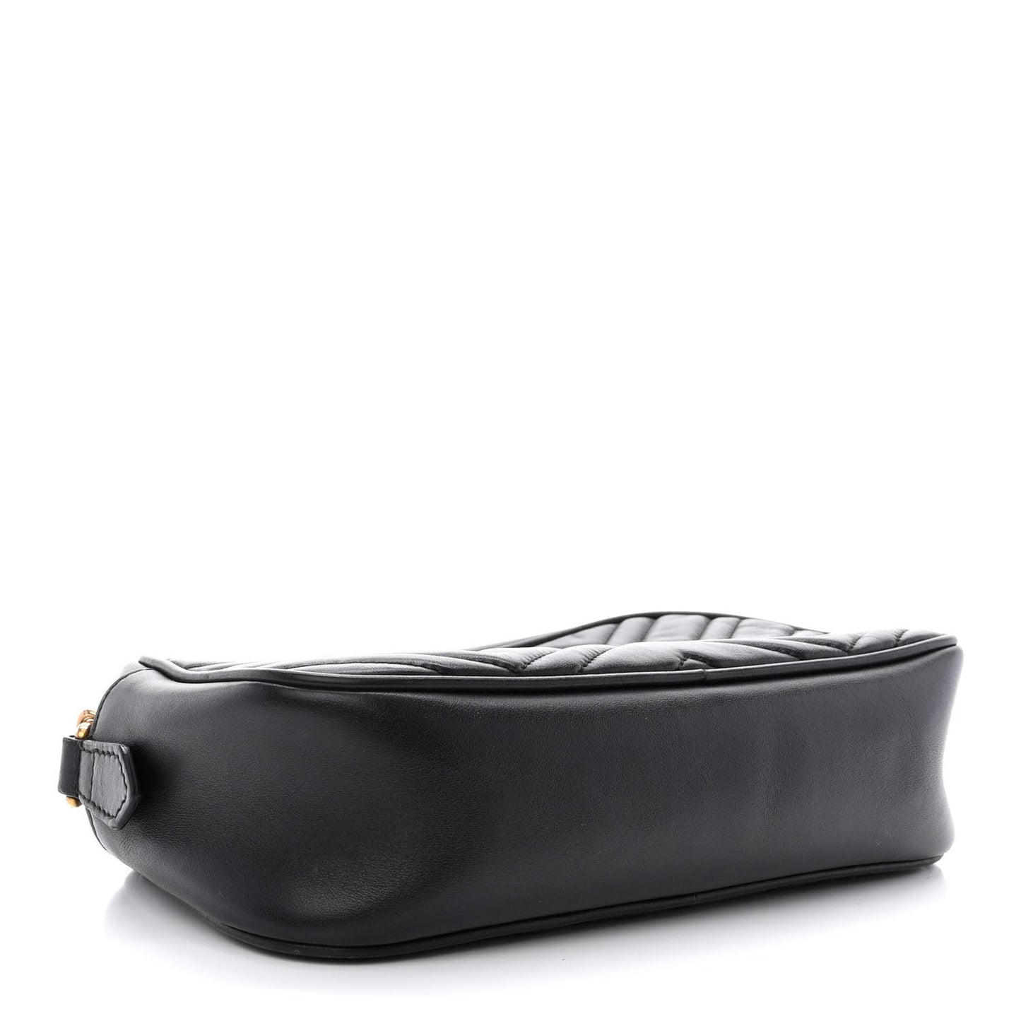 Calfskin Matelasse Small GG Marmont Chain Shoulder Bag Black