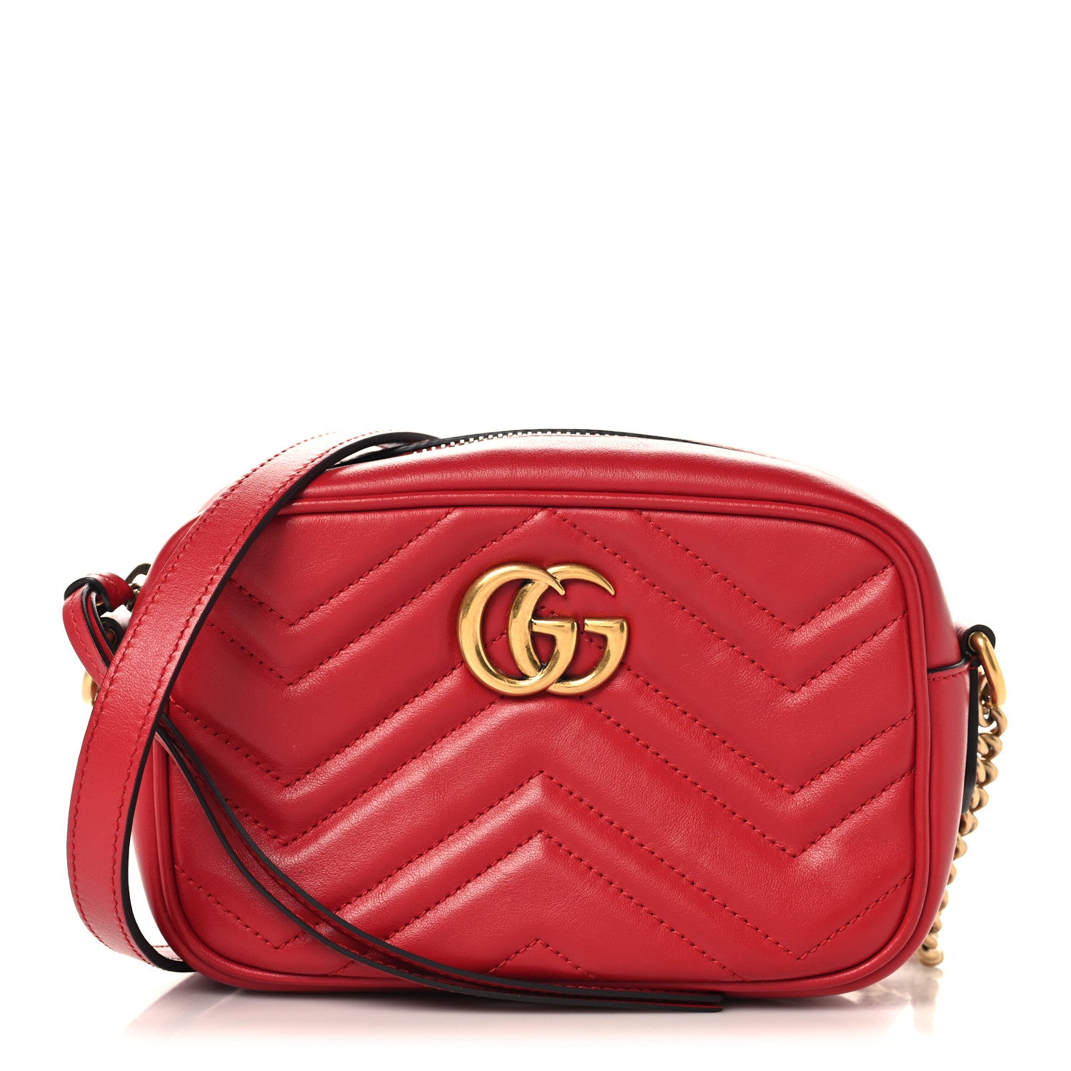 Gucci Calfskin Matelasse Mini GG Marmont Chain Shoulder Bag  display picture 1