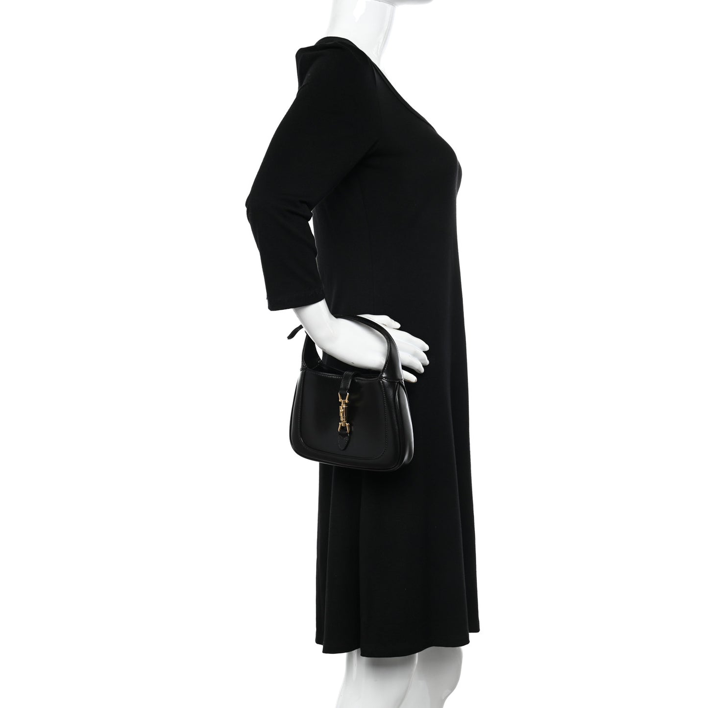 Boarded Dyana Lux Calfskin Mini Jackie 1961 Hobo Black