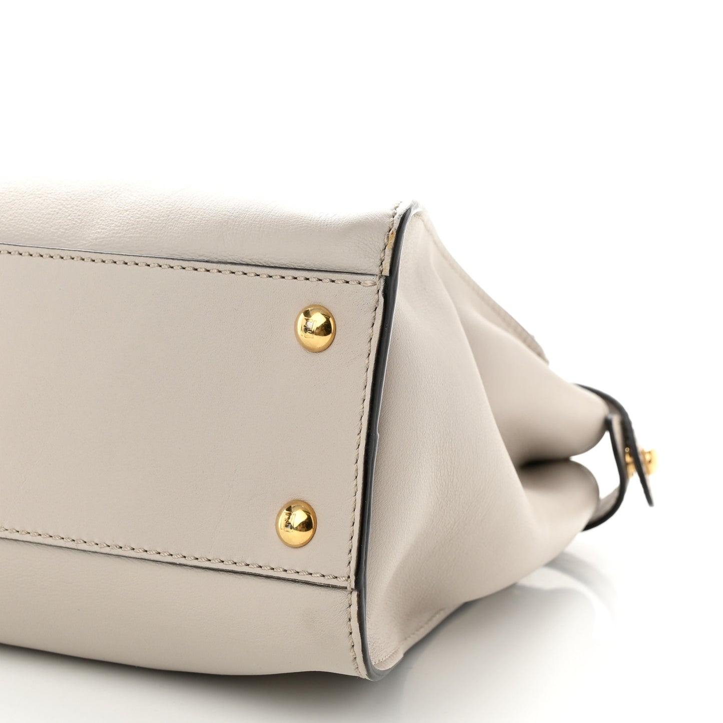 Vitello Seta Shiny Nappa Medium Peekaboo Iconic Satchel Grigio Polvere Bois de Rose